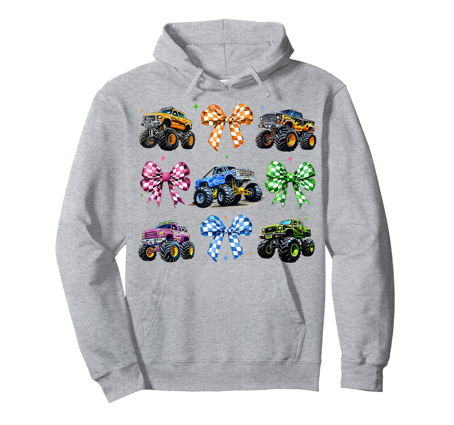 Monster Truck 4 Wheeler Offroad Girl Coquette Bow Pink Mom T-Shirt