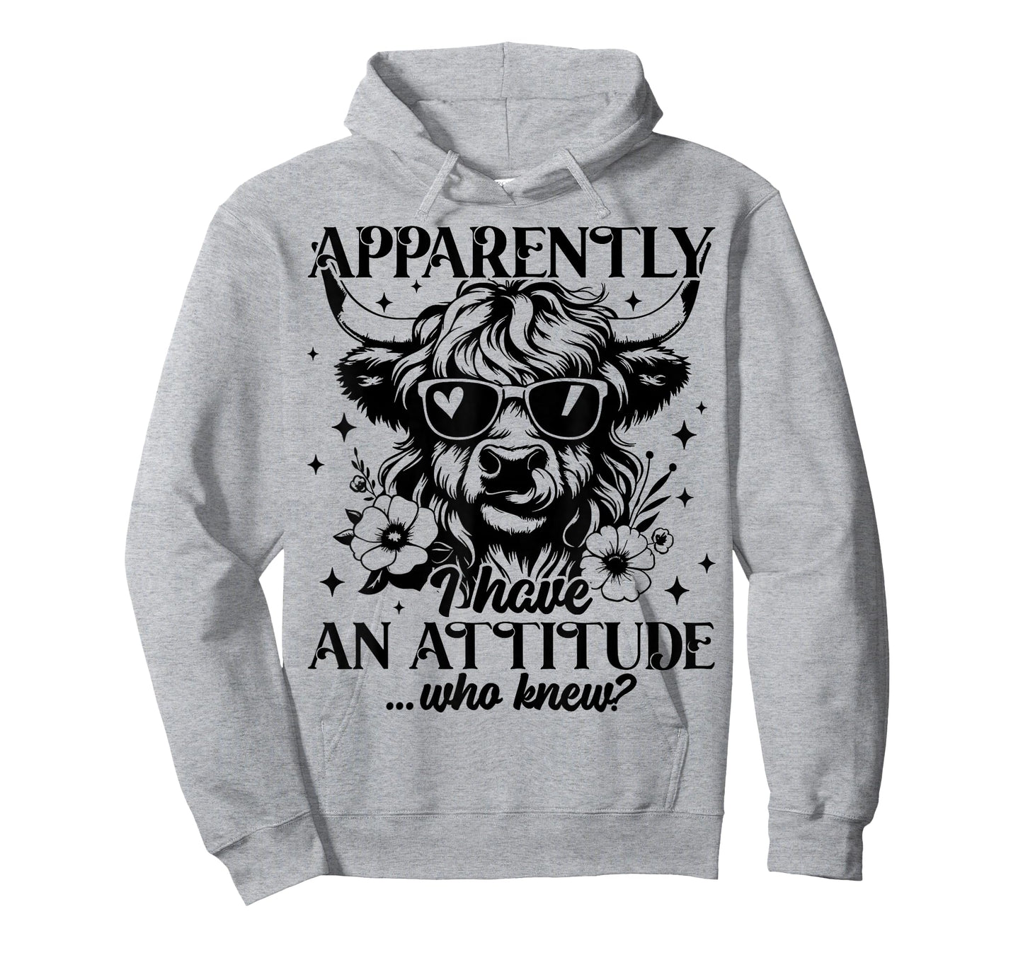 Apparently I Have an Attitude Who Knew Cow Men Women T-Shirt