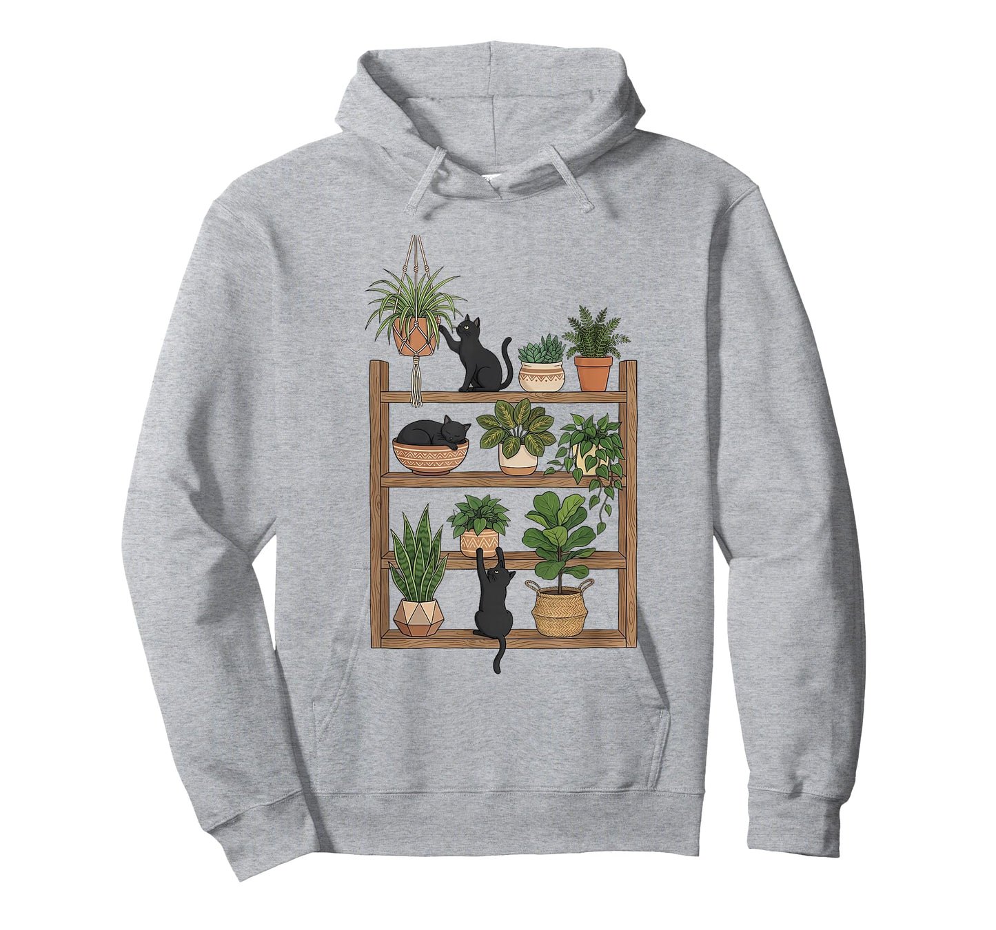 Cute Cat & Plant T-Shirt