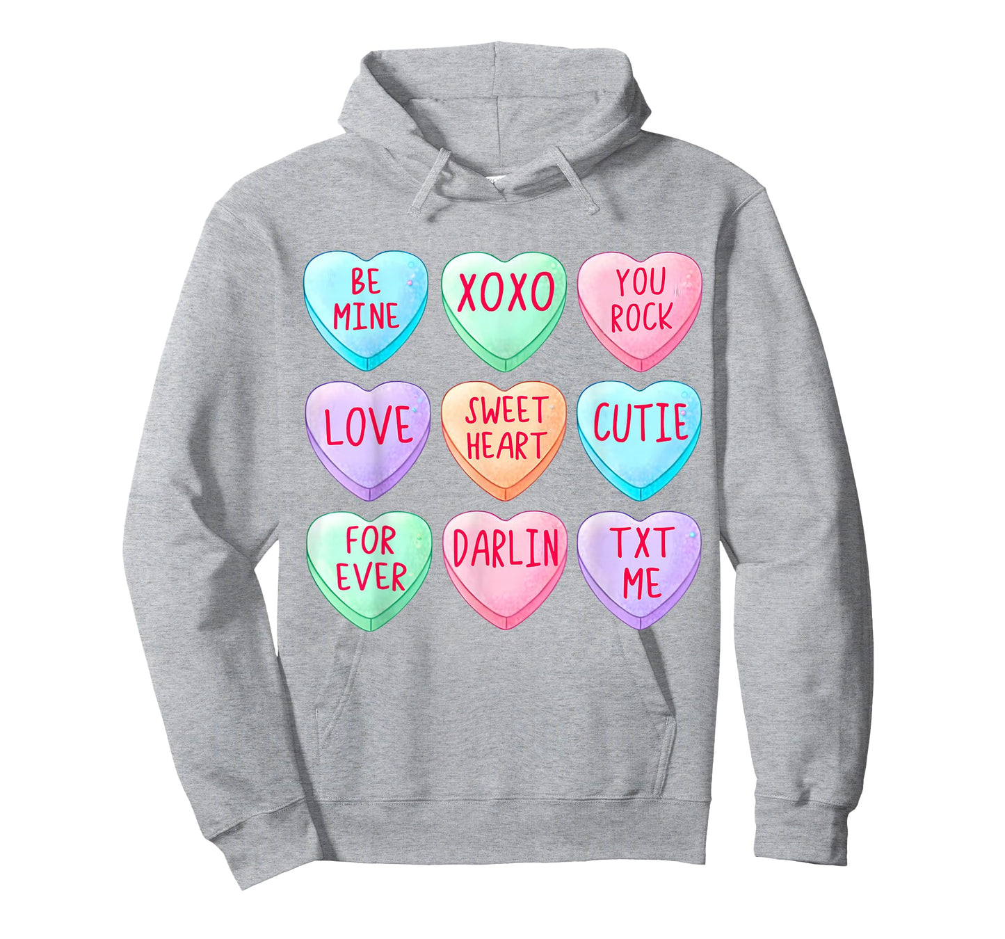 Candy Sweet Hearts Love Valentines Day Shirt Women Girls T-Shirt