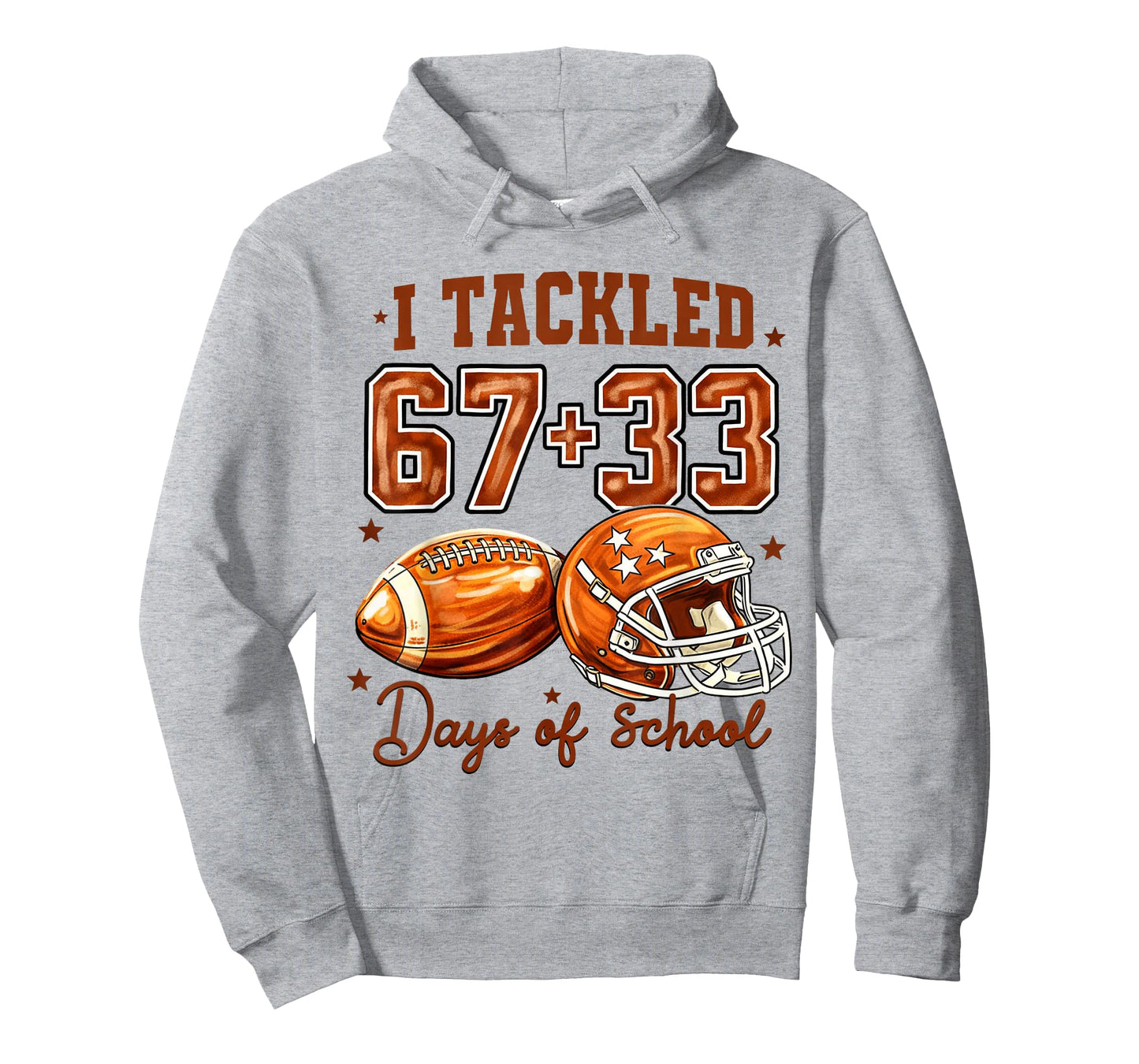 I Tackled 100 Days of School Football 67+33 Days Boys T-Shirt