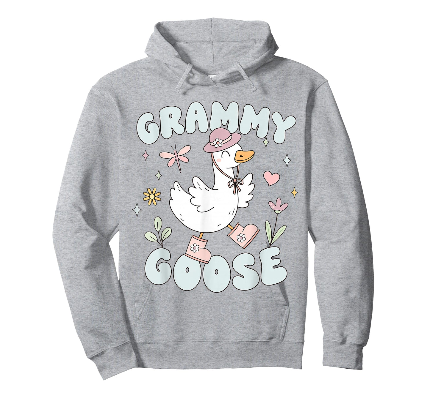 Retro Grammy Goose Cute Silly Goose Grandma Boho Floral T-Shirt