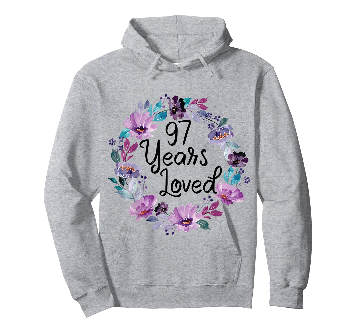 Floral 97 Years Old 97th Birthday Women's 97 Years Loved T-Shirt