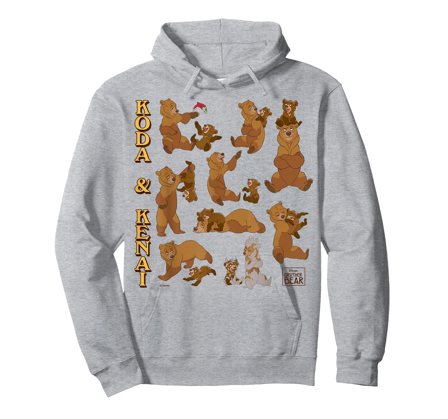 Disney Brother Bear Koda and Kenai Playful Character Collage T-Shirt