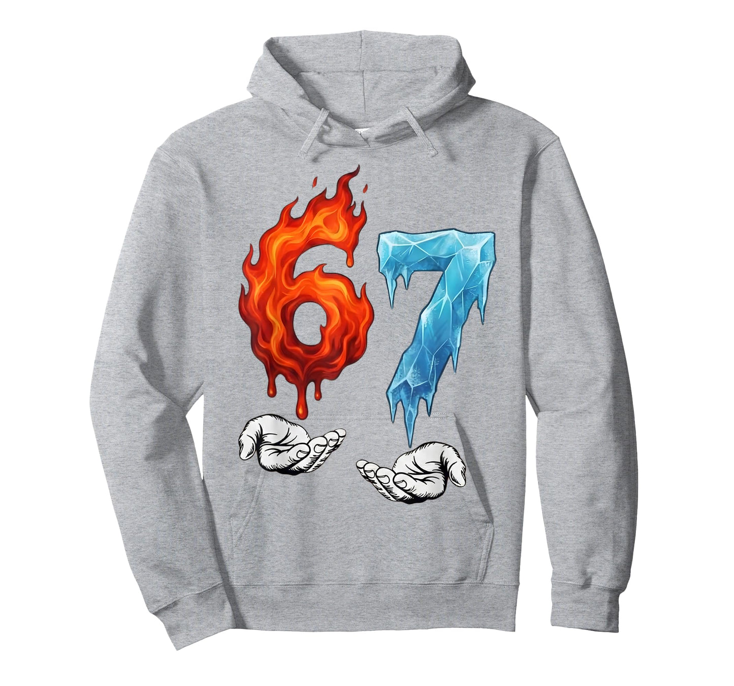 6 7 Meme Six Seven Ice 67 Flames Funny Kids Youth Men Women T-Shirt