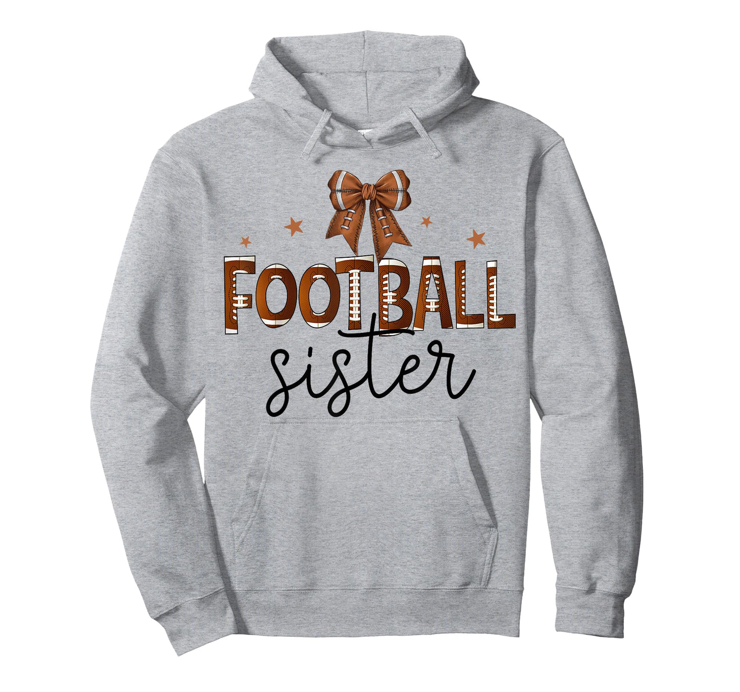 Football Sister Coquette Bow Football Lover Girls Teens Kid T-Shirt