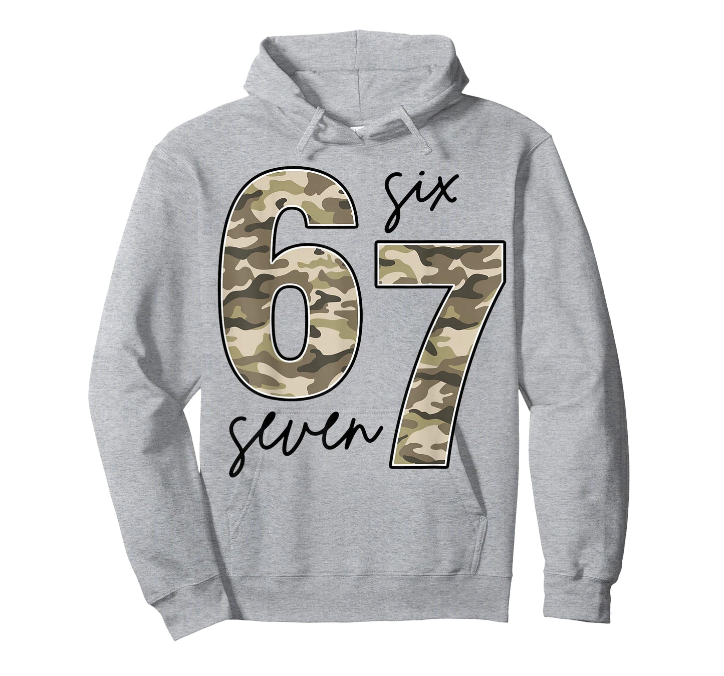 Funny Camo Six Seven 67 Meme T-Shirt