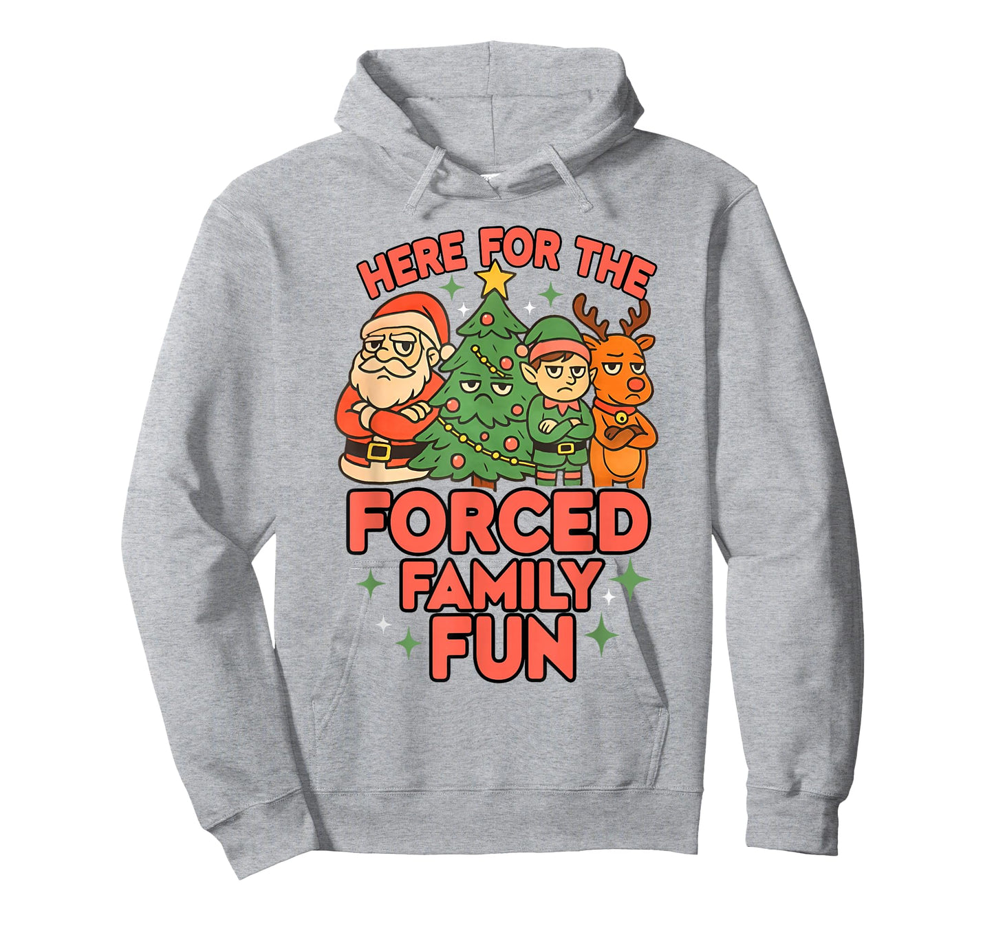Here for The Forced Family Fun 2025 Family Matchin Christmas T-Shirt