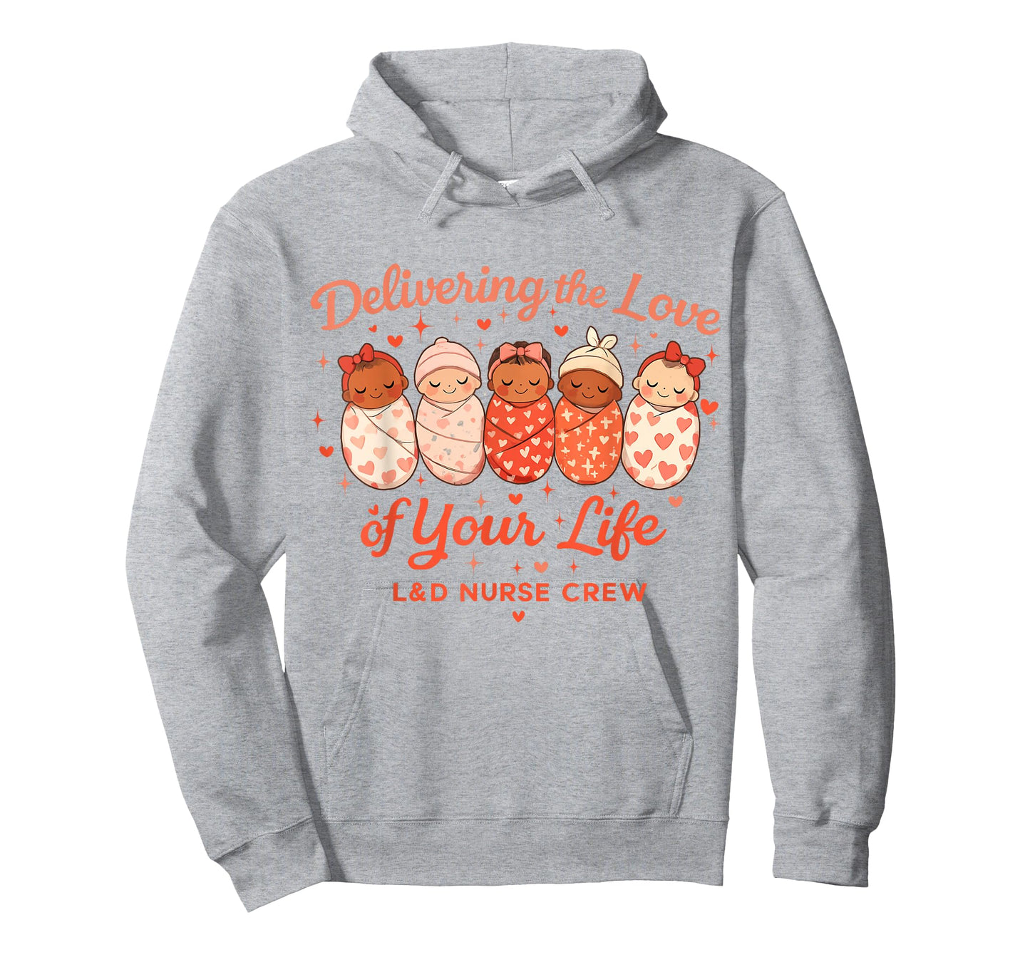 Cute Labor Delivery Nurse Crew Heart Graphic Valentines Day T-Shirt