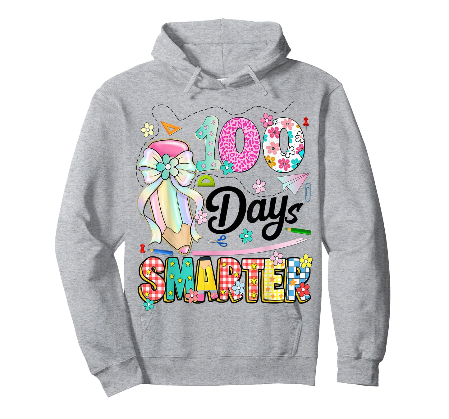 100th Day of School Kids Girls 100 Days Smarter Teachers T-Shirt