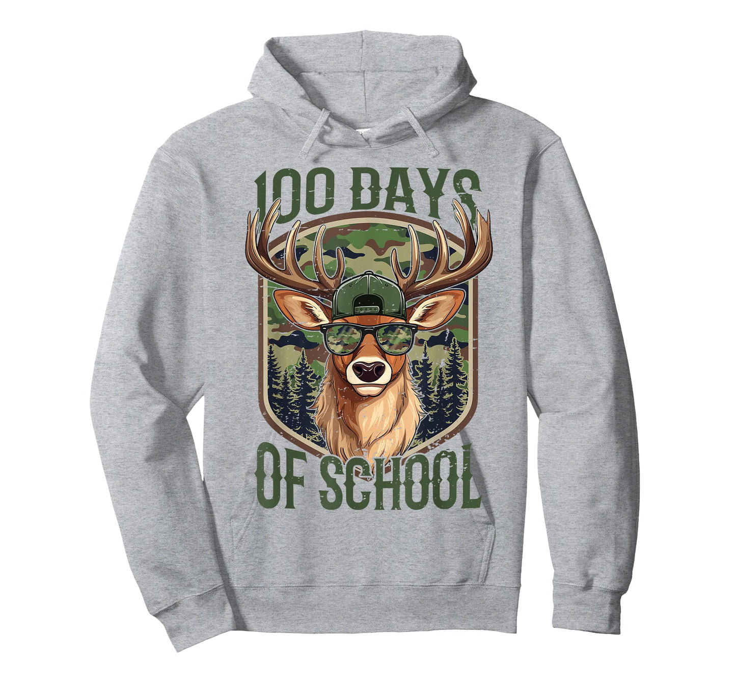 Deer 100 Days of School Shirt Student Boys Teacher 100th Day T-Shirt