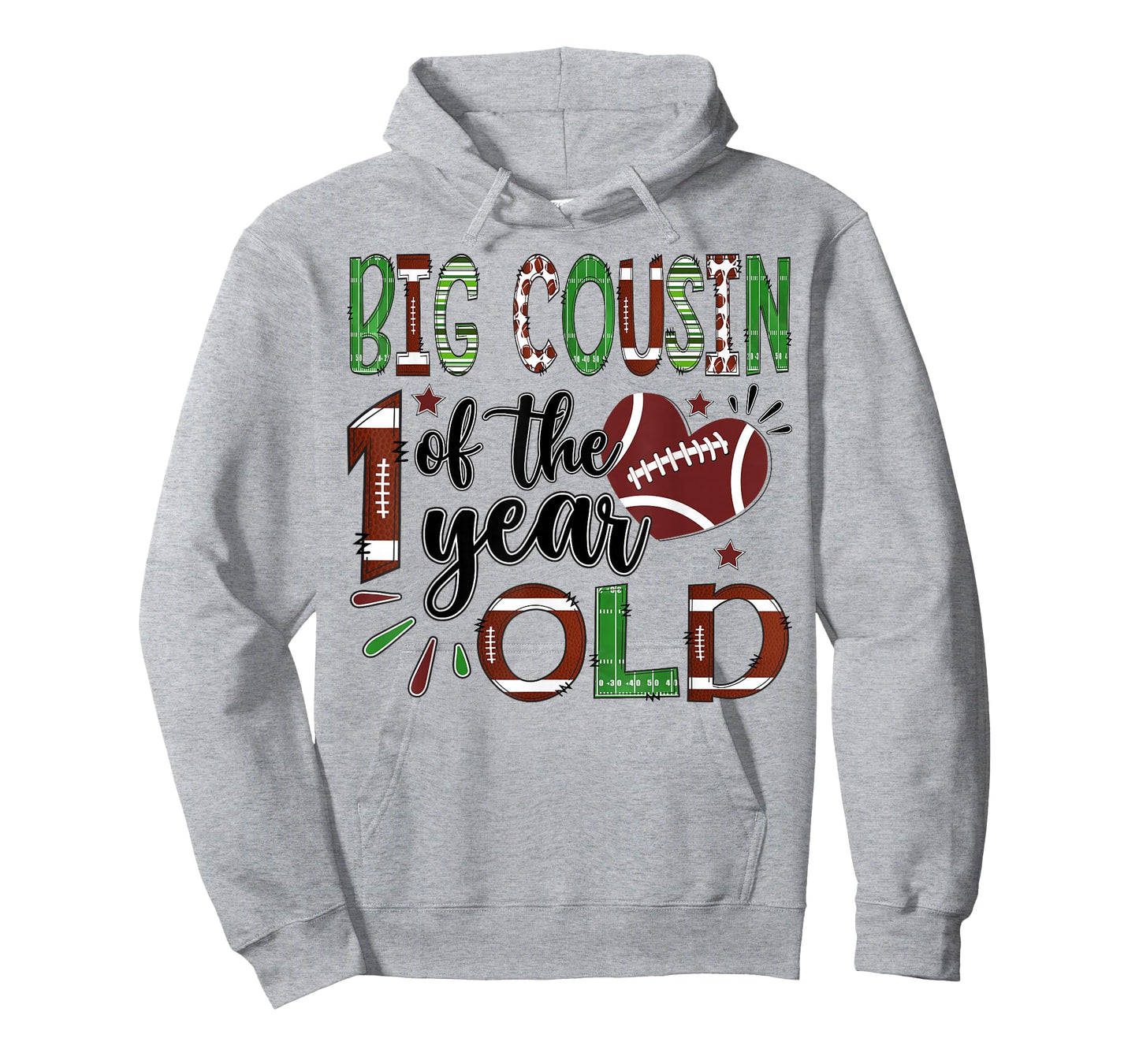 Big Cousin of The 1 Year Old Football 1st Birthday Boy T-Shirt