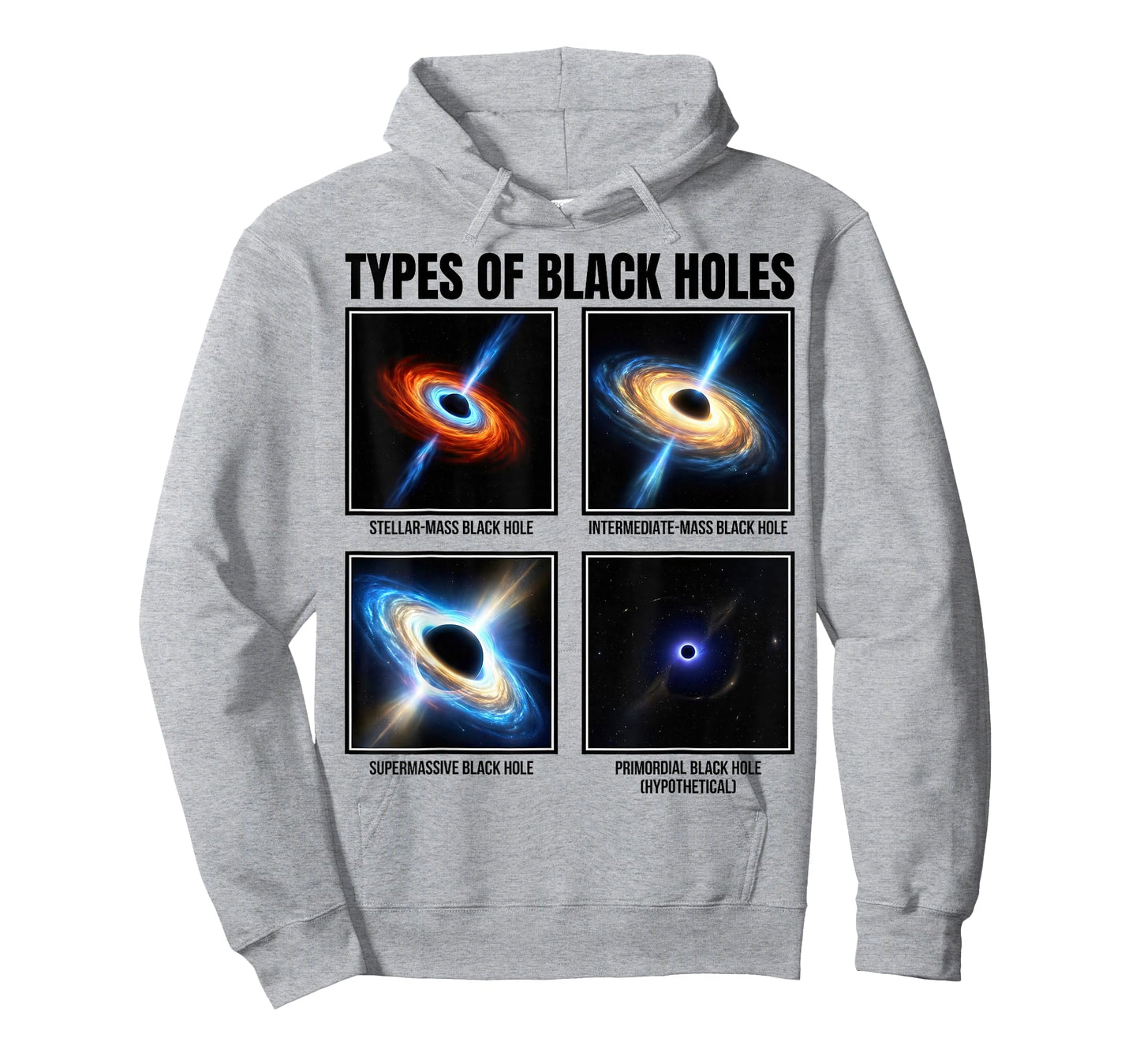 Types of Black Holes Astronomy Chart Space Lovers T-Shirt