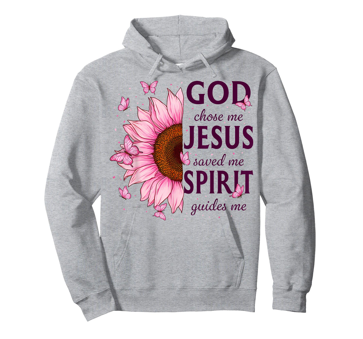 Christian Faith God Chose Me Jesus Saved Me Pink Sunflower T-Shirt