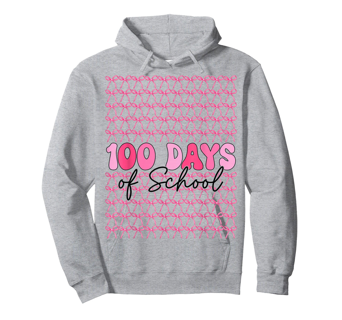 Pink 100th Day of School Bow Girl 100 Days of School Teacher T-Shirt