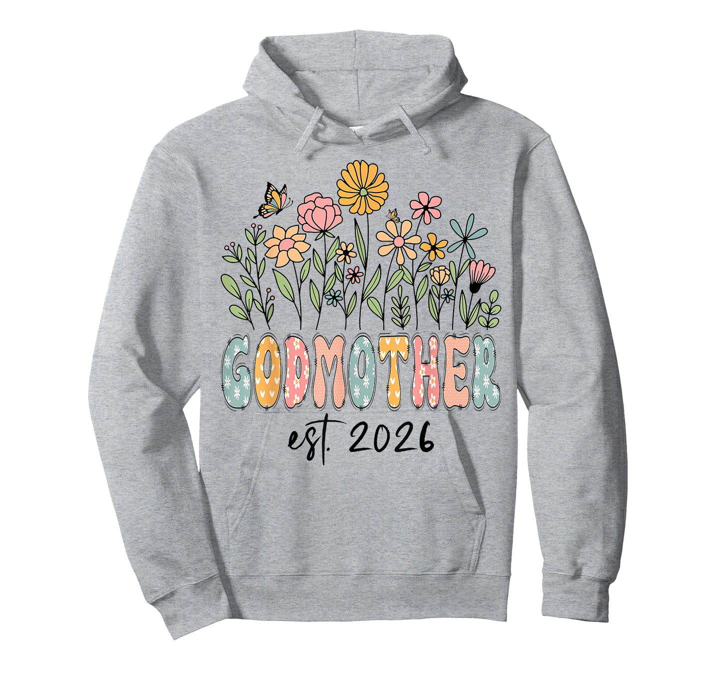 Godmother Est. 2026 Wildflower Promoted to Godmother T-Shirt