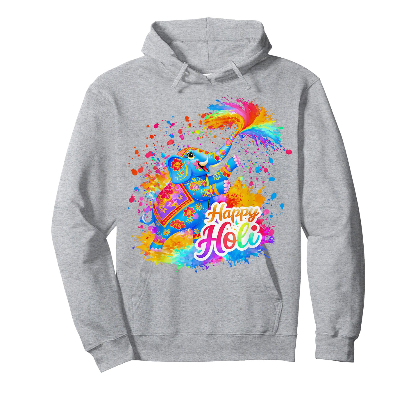 Happy Holi 2026 Kids India Hindu Colorful Elephant Festival T-Shirt