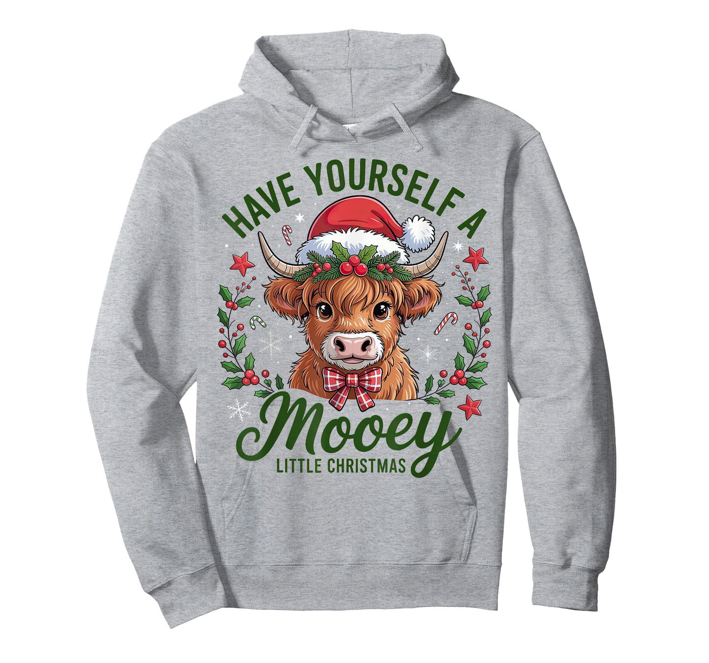 Have Yourself A Mooey Little Christmas Highland Cow Santa T-Shirt