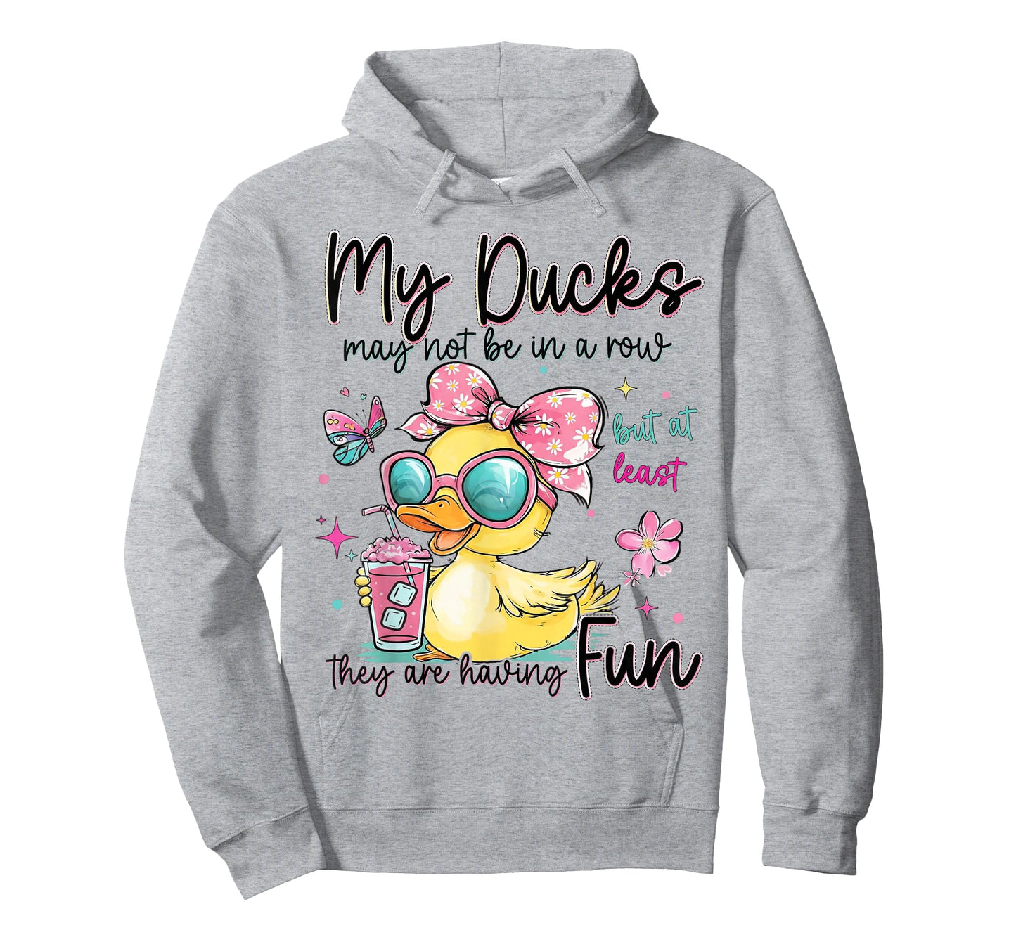 My Ducks May Not Be in A Row Cute Duck in Funny Duck Summer T-Shirt