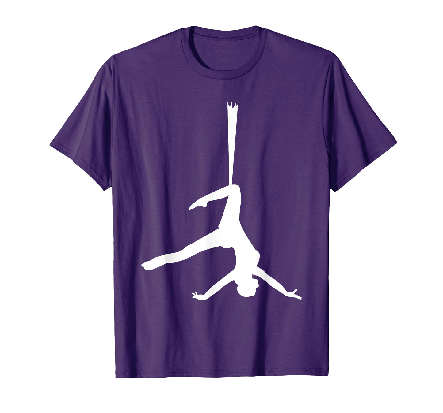 Silhouette Aerial Dance Ribbon Silk Dancer Yoga Dancing Fans T-Shirt