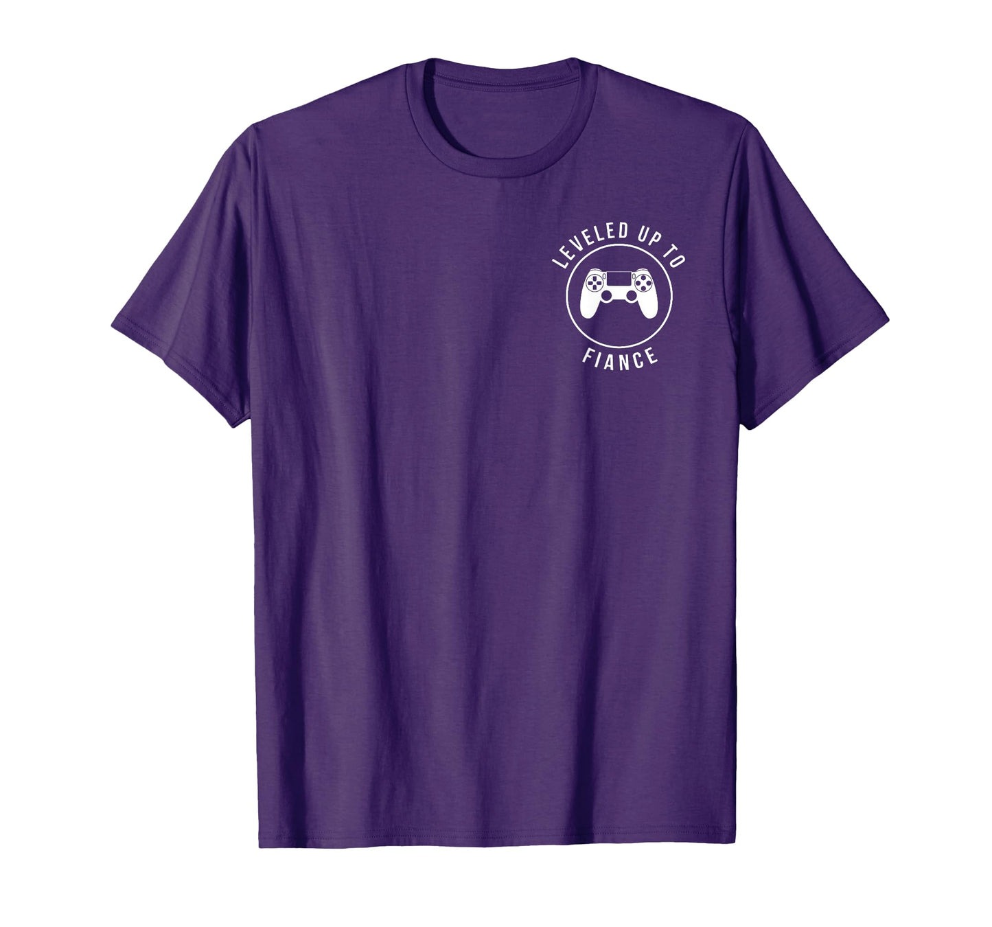 Leveled Up to Fiance Shirt for Men Husband Pocket Design T-Shirt