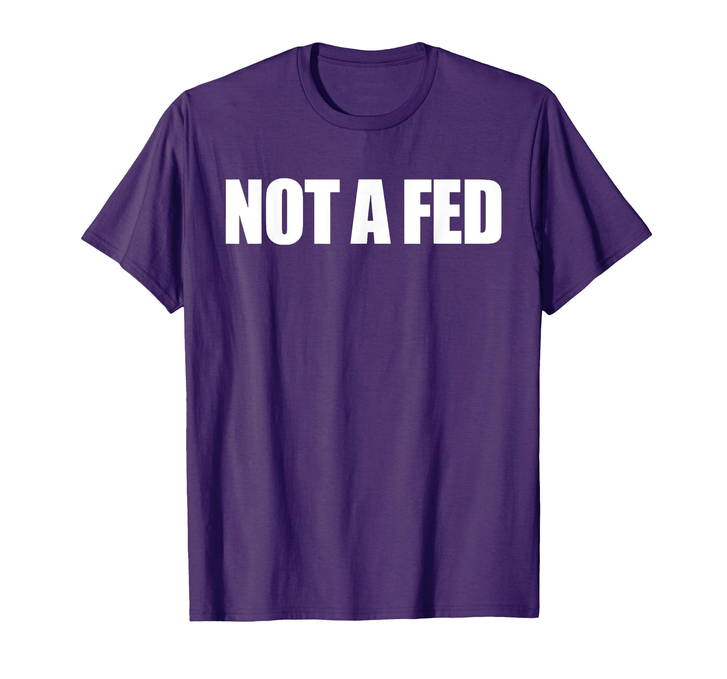 Funny Not A Fed Tee Shirt - Unisex-Kids Black T-Shirt - Small