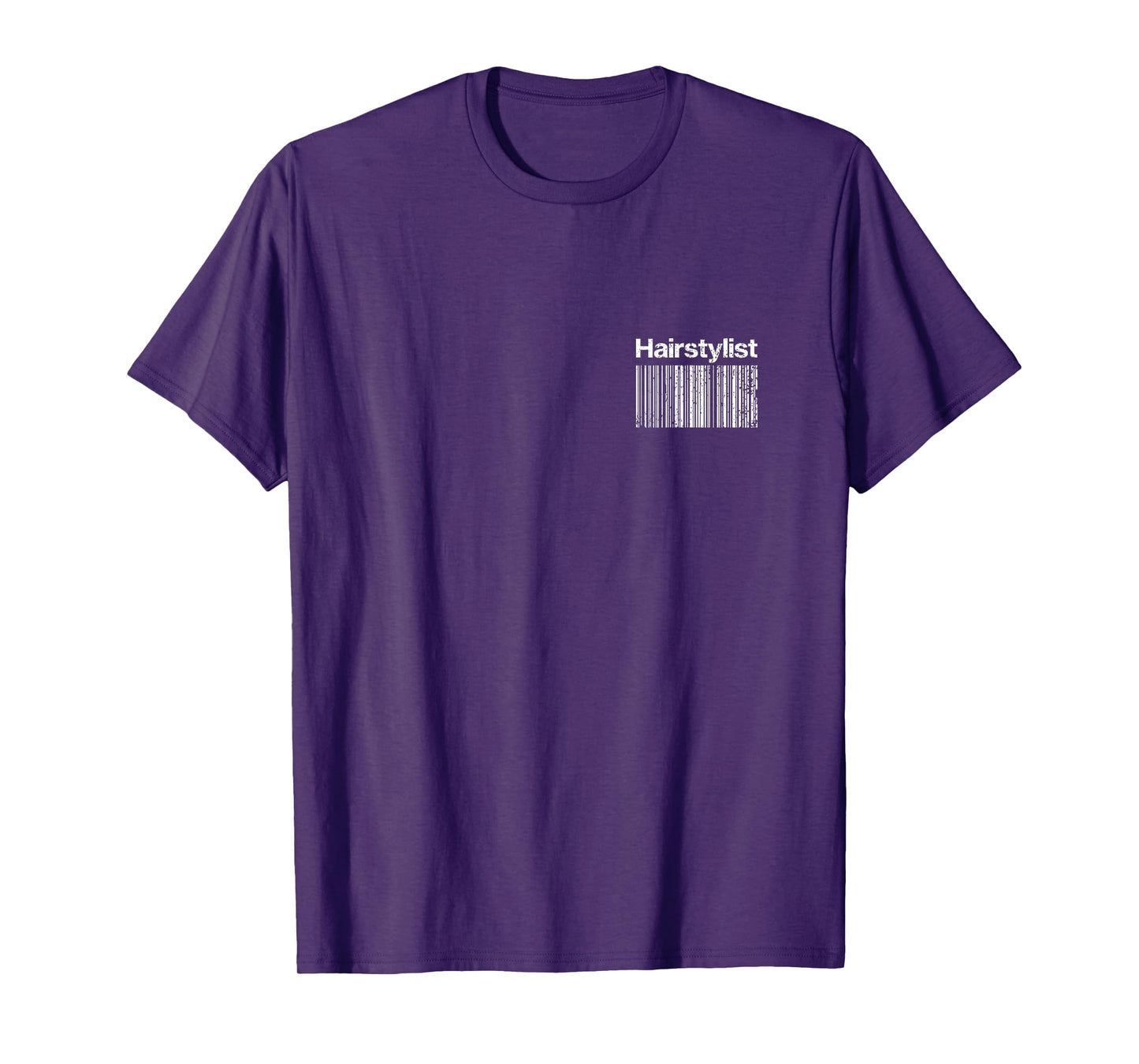 Vintage Hairstylist BACK Barcode Hair Stylist T-Shirt