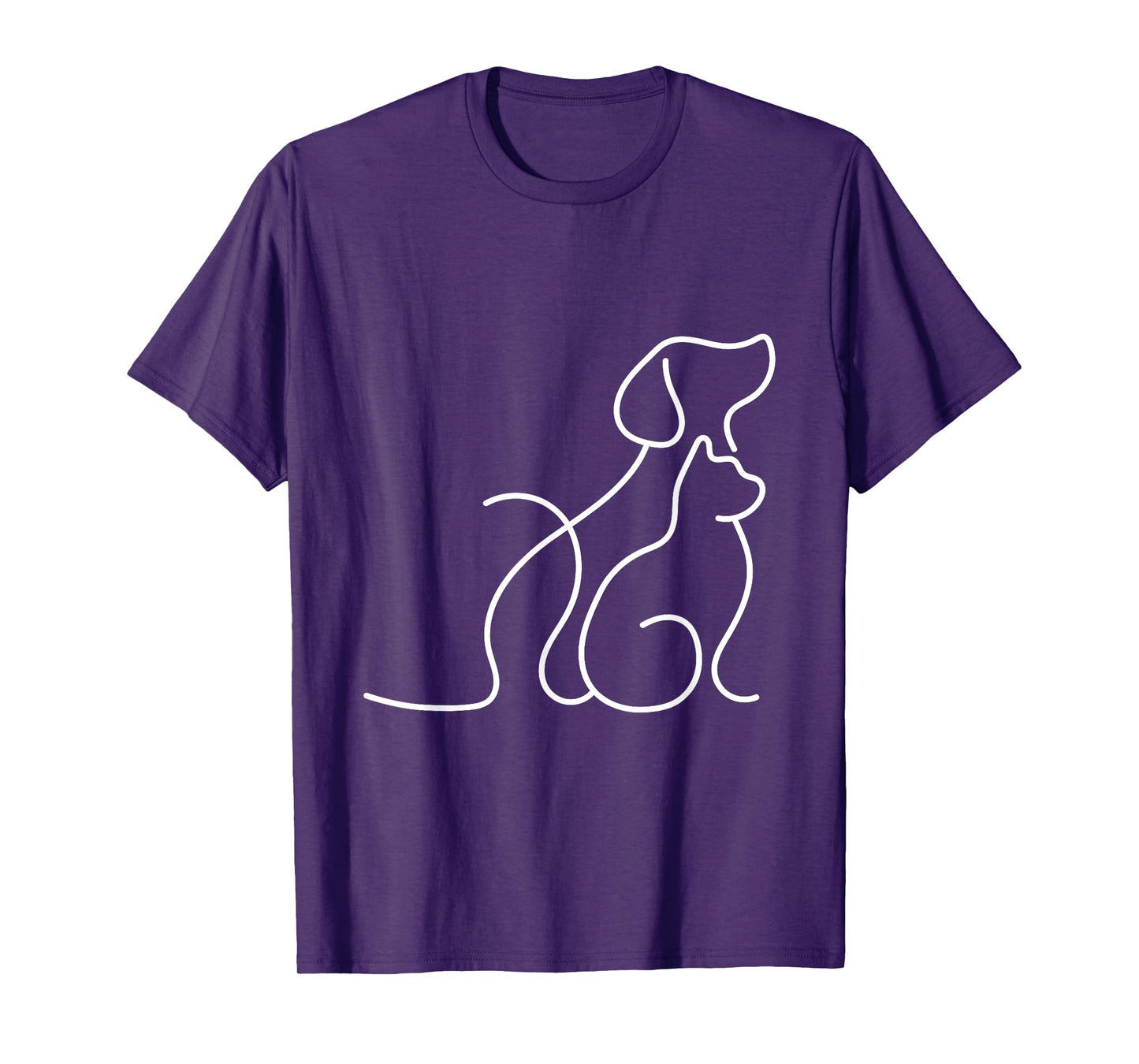 Dog Puppy and Baby Cat Heart - Animal Dog & Cat Heart T-Shirt