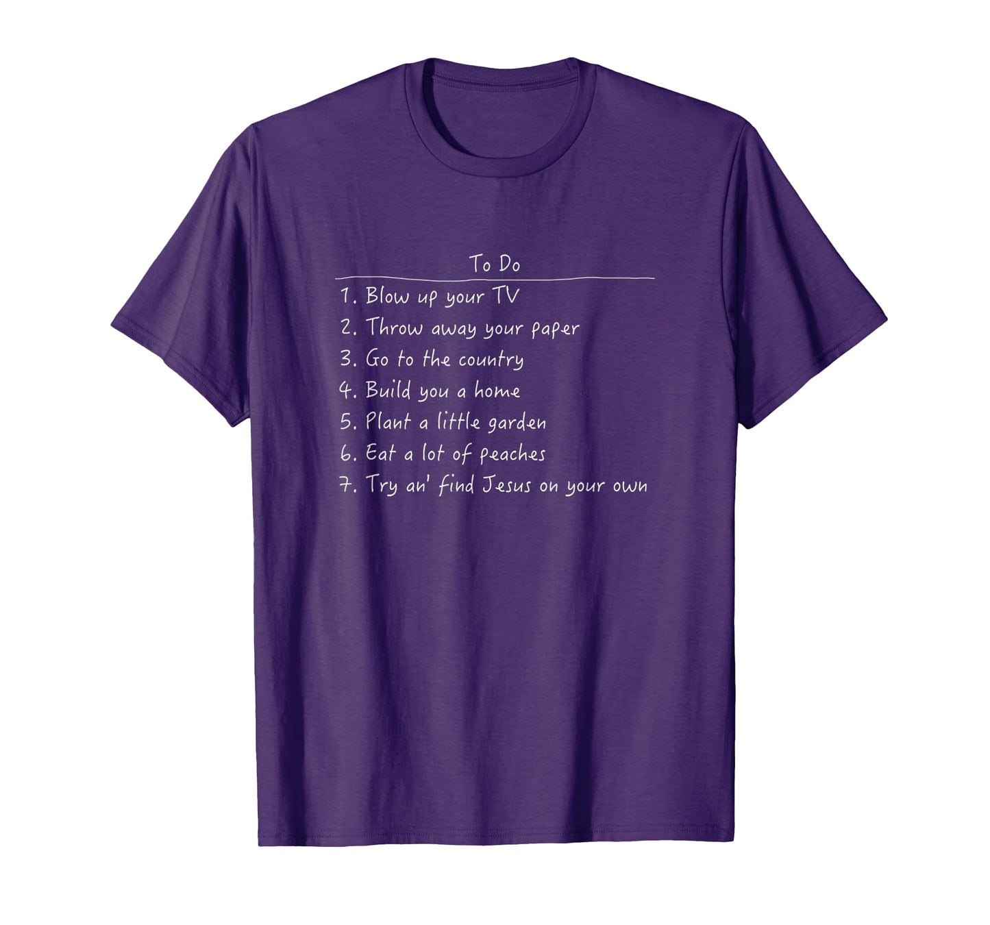 Spanish Pipedream Checklist Funny Jesus Faith Bible T-Shirt