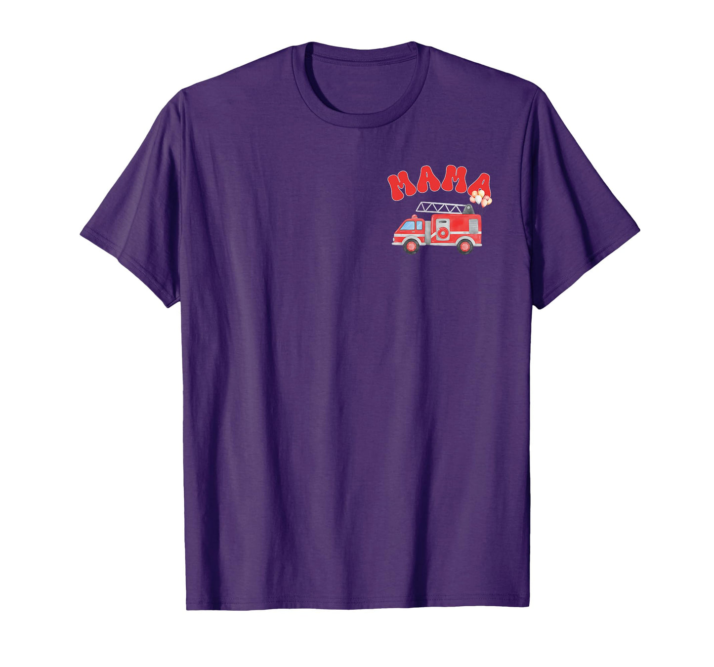 Mama of The First Birthday Boy Fire Truck Firefighter Family T-Shirt