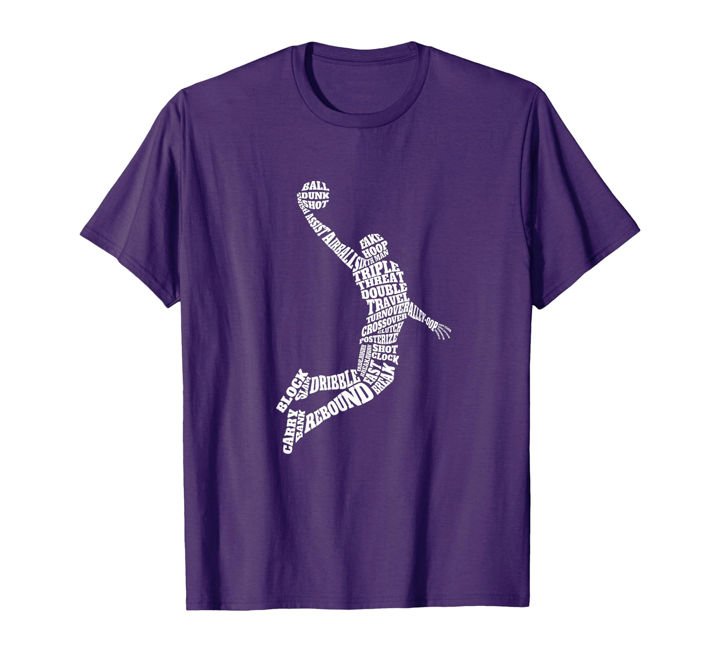 Basketball Typography - Basketball Player Fan Coach T-Shirt