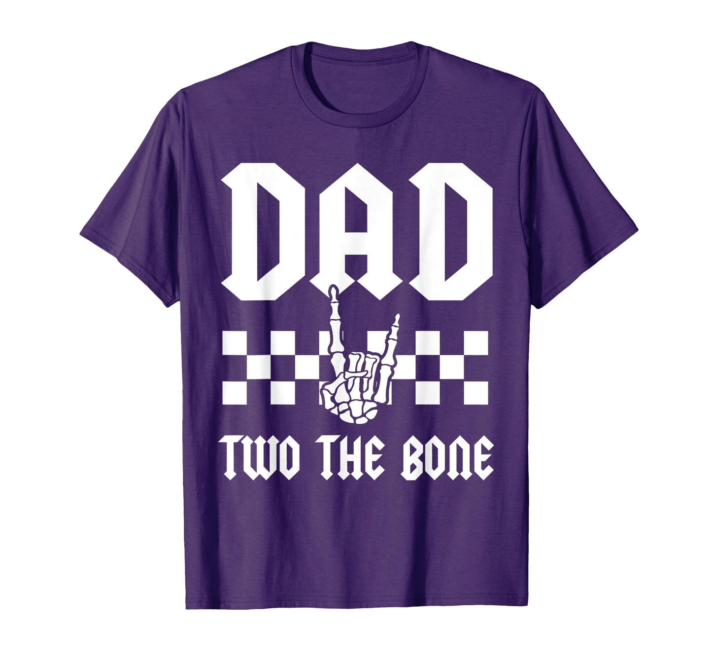 Dad Two The Bone Skeleton Hand 2nd Birthday Boy Girl T-Shirt
