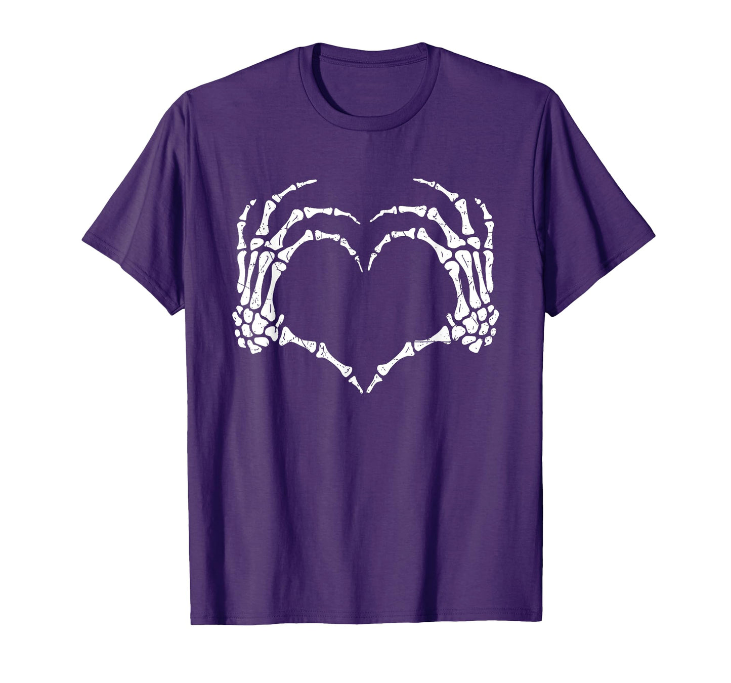Skeleton Hands Heart Sign Halloween Costume Men Women Kids T-Shirt