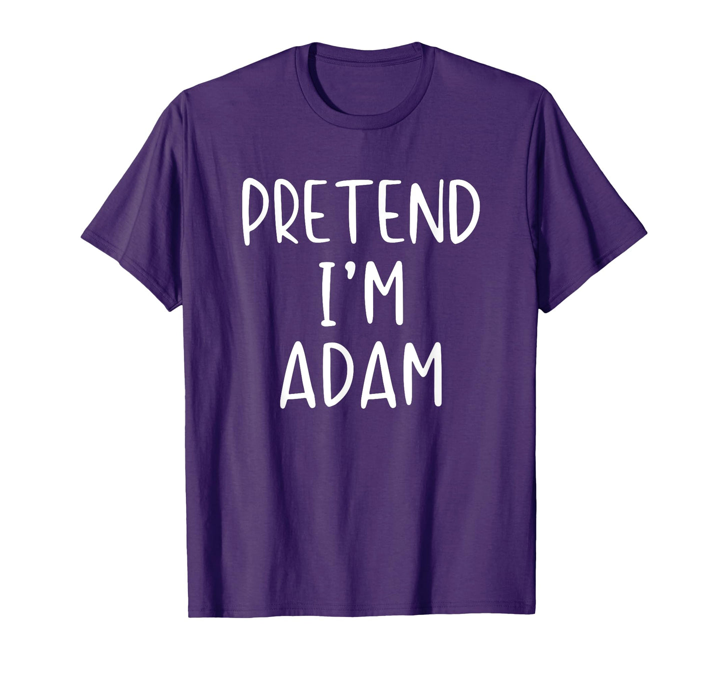 Pretend Adam Costume Halloween Bible Lazy Easy T-Shirt