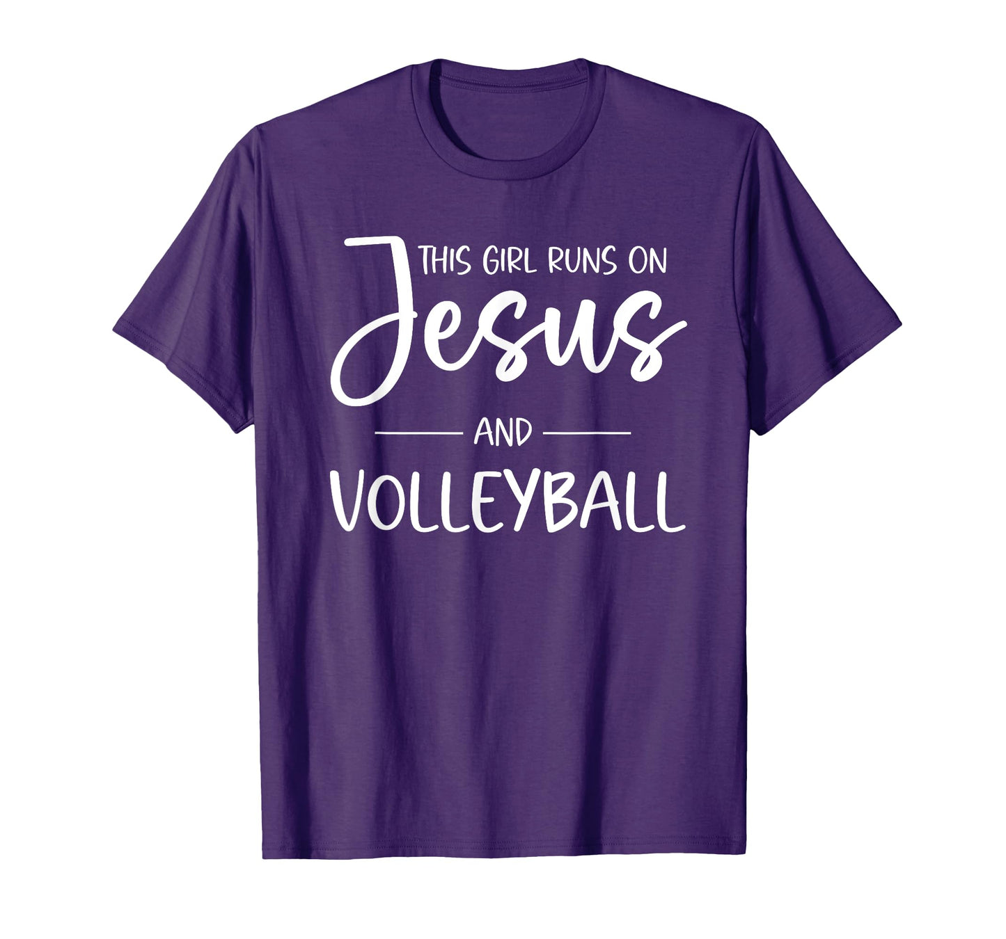 Christian Volleyball Teen Girls Jesus & Volleyball T-Shirt