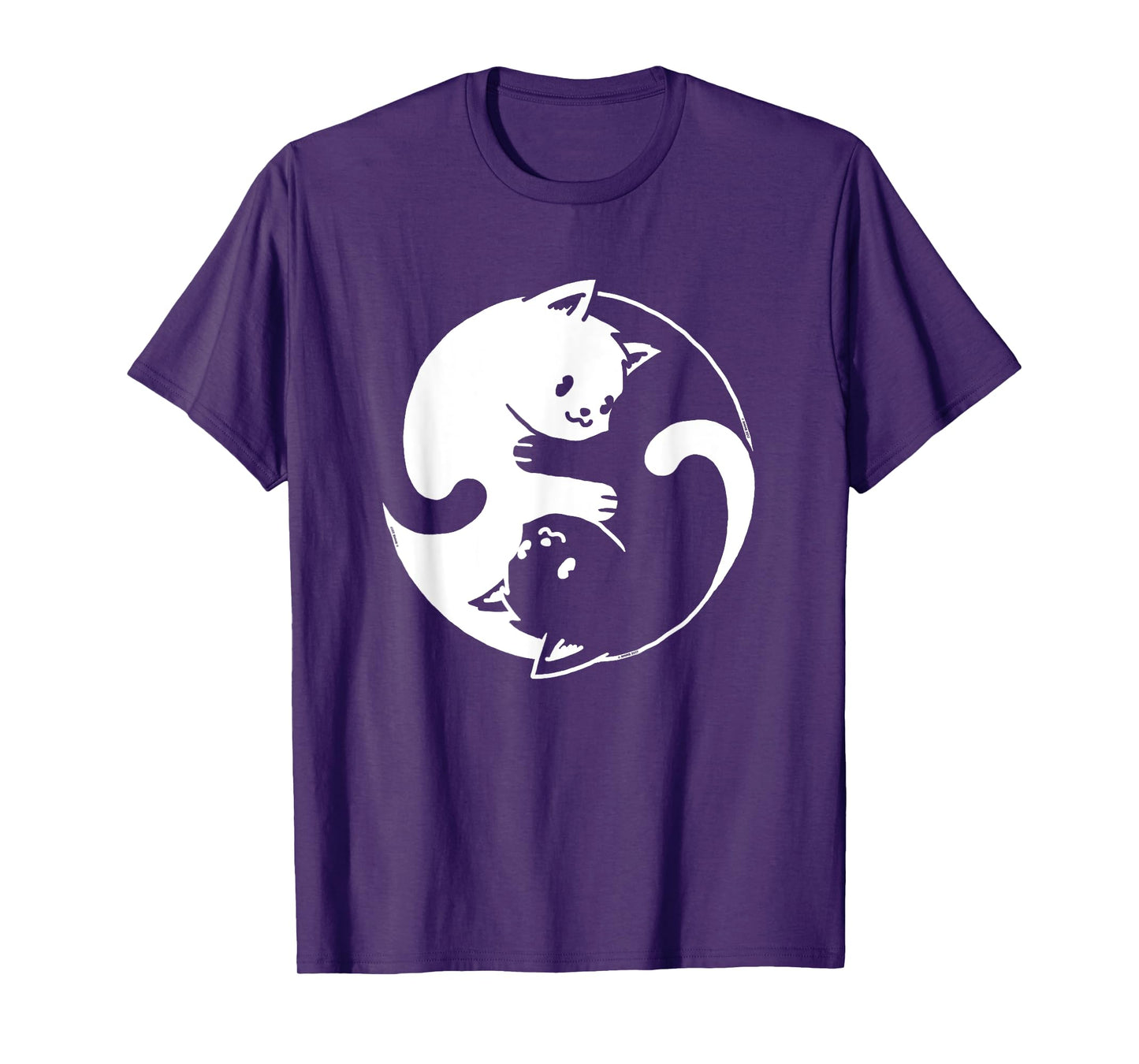 Yin Yang Cat Shirt I Love Cats Gift for Cat Lover Yoga Cat T-Shirt