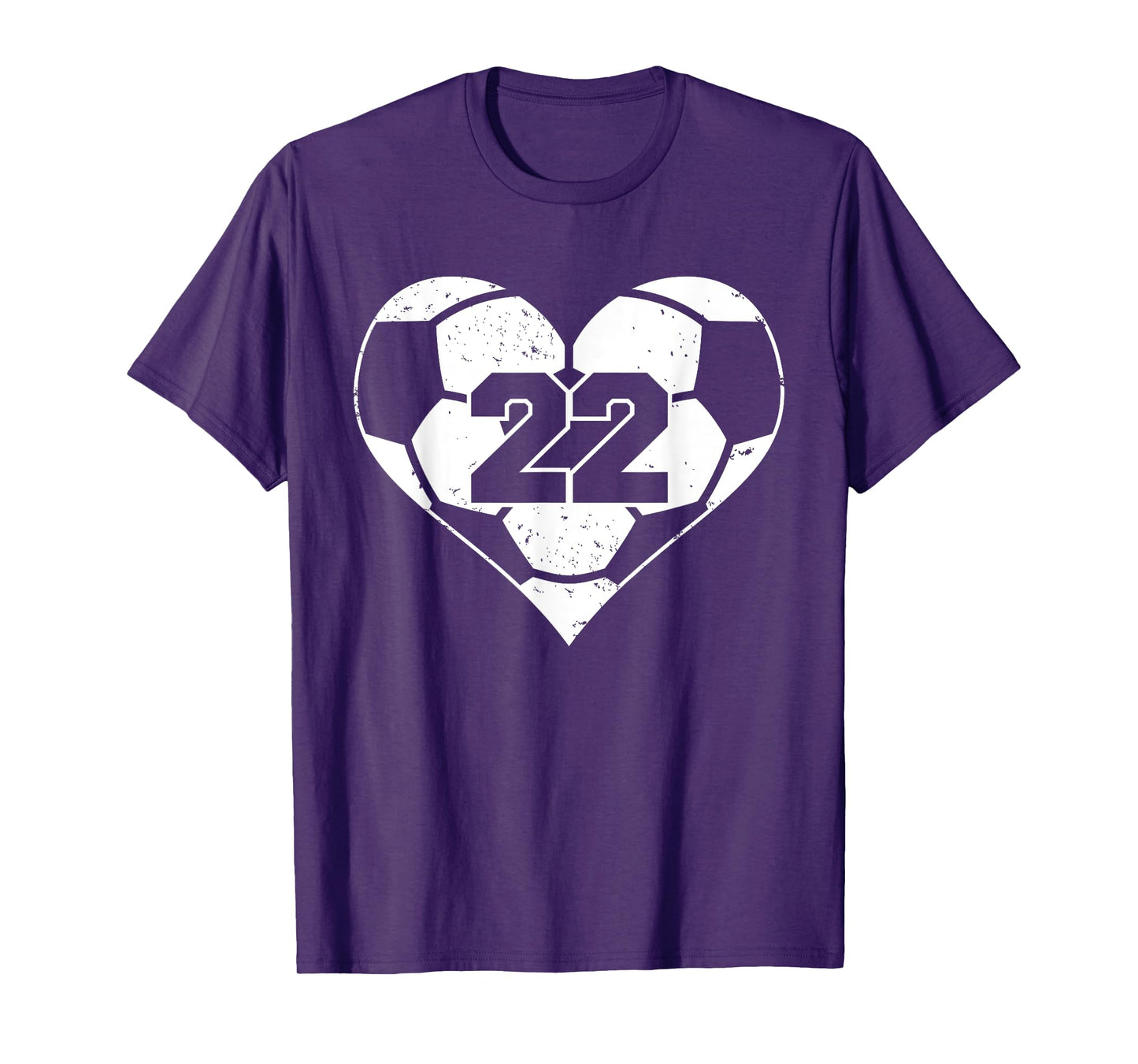 Soccer Number 22 Jersey Funny Soccer Heart Game Day T-Shirt