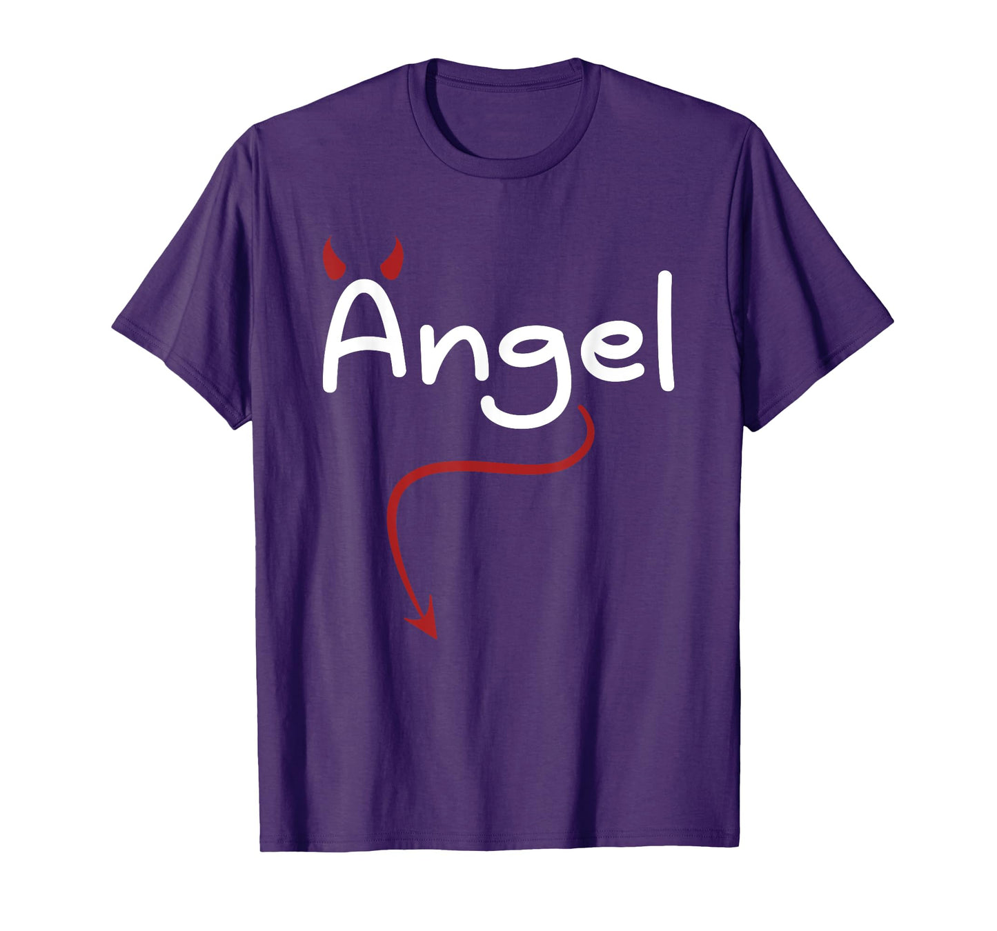 Carnival Costume Devil Angel Couple Love Funny Angel T-Shirt
