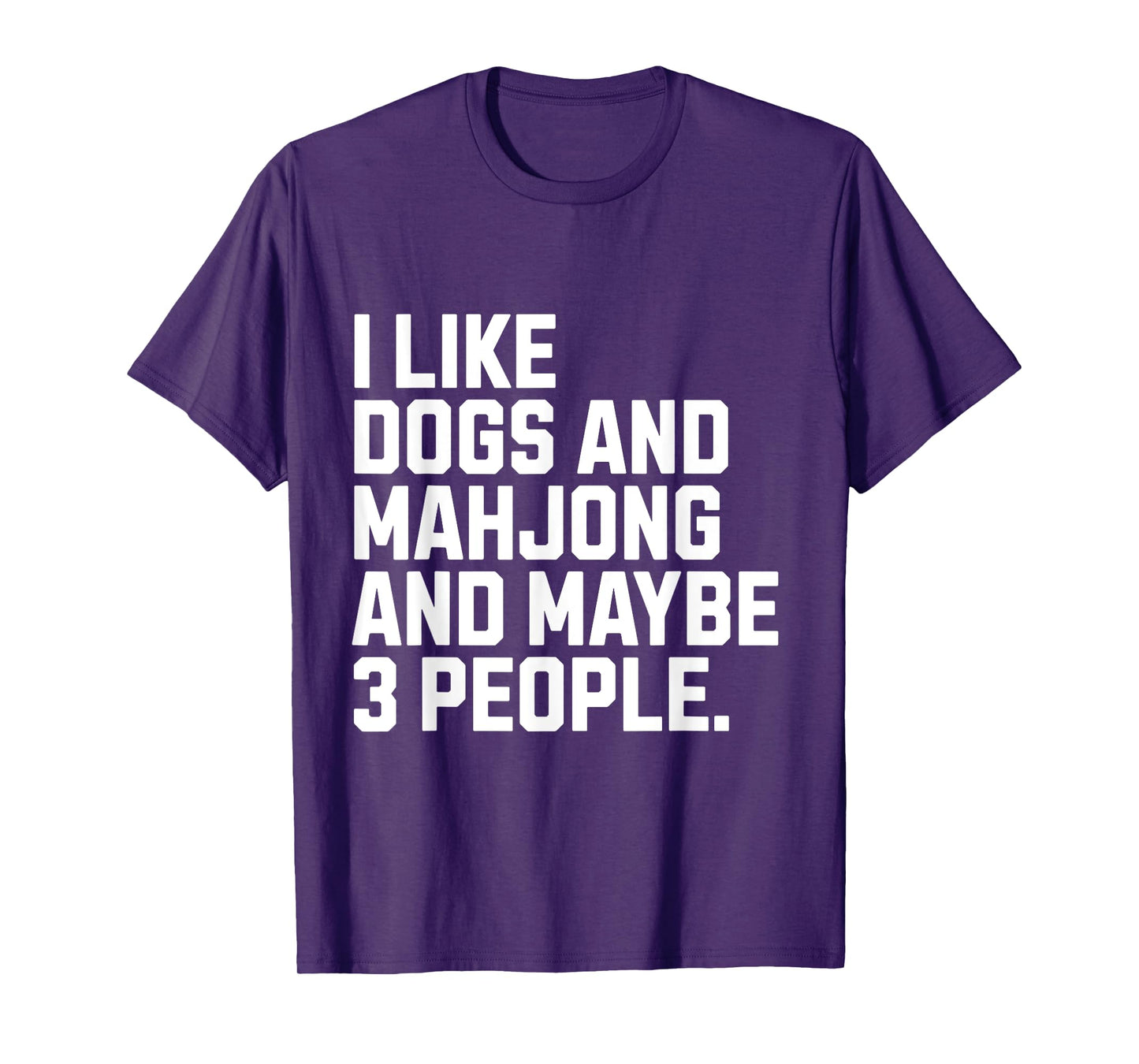 I Like Dogs And Mahjong Dog Lover Funny Mahjong Player T-Shirt