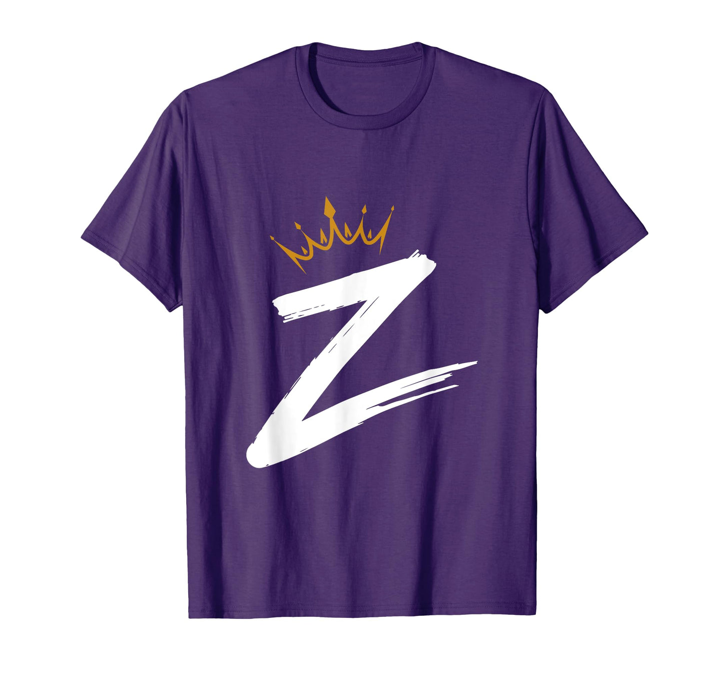 Queen King Letter Z - Favorite Letter With Crown Alphabet T-Shirt
