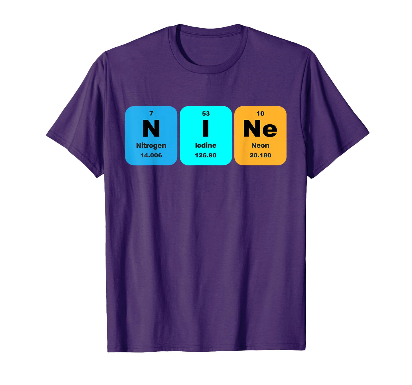 Fun 9th Birthday Nine Periodic Table Chemistry 9 Year Old T-Shirt