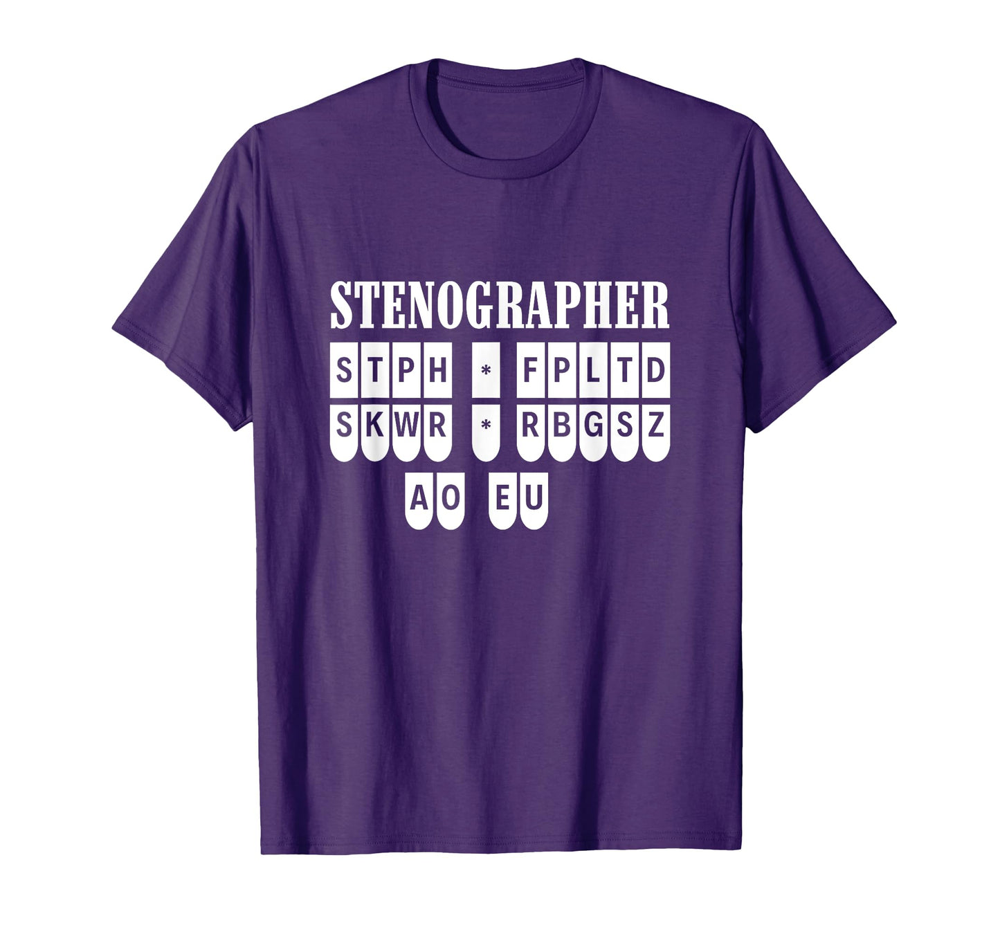 Court Reporter Stenographer Steno Apparel Unisex-Adults Stenographer T-Shirt Black X-Small Modern Round Collar Short Sleeve Cotton Blend T-Shirt