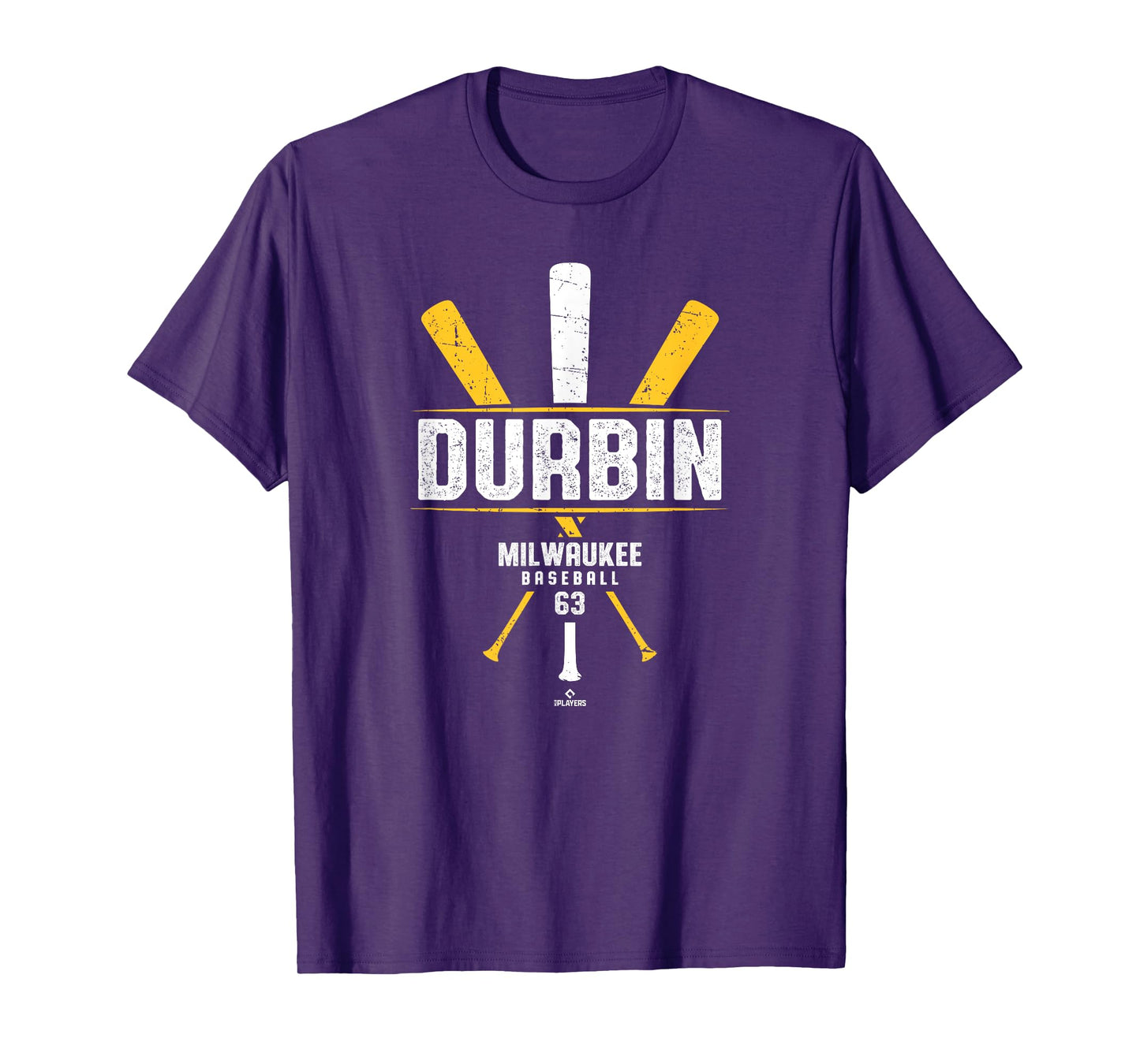 Vintage Baseball Bat Gameday Caleb Durbin Milwaukee Baseball T-Shirt