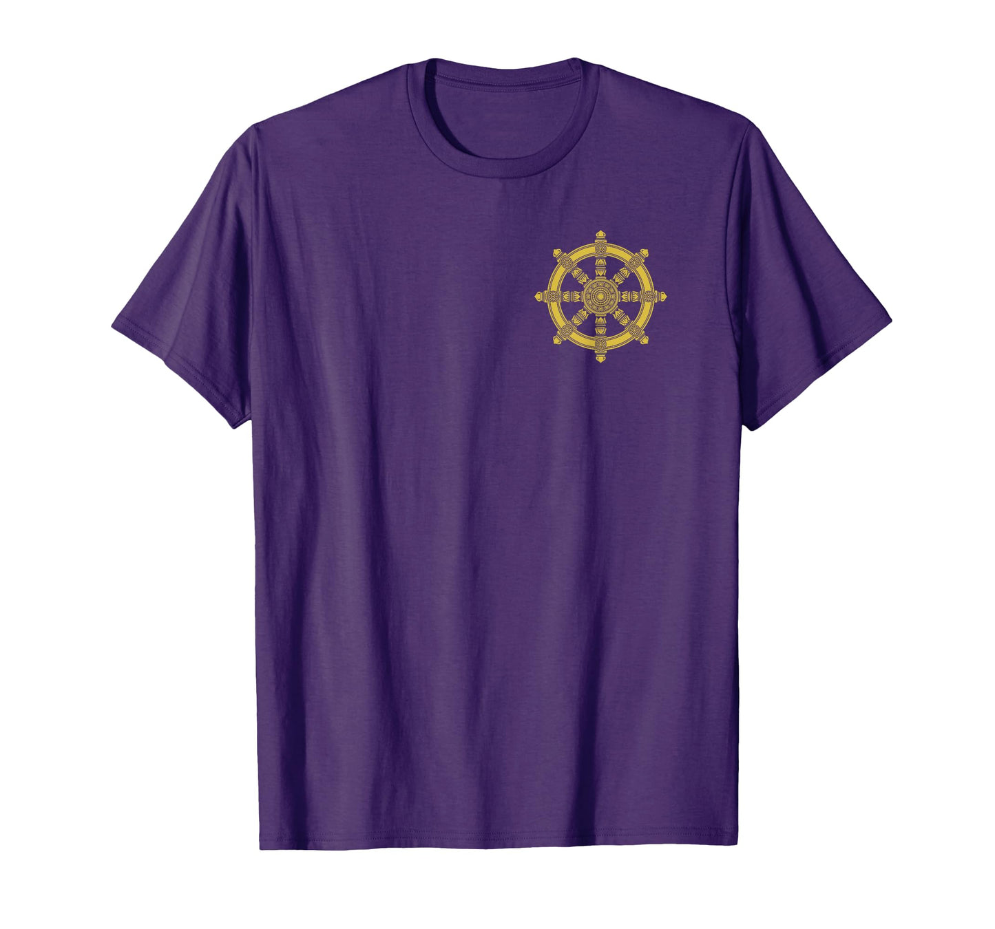 Dharma Wheel Buddha Dhamma Chakra Buddhism Side T-Shirt