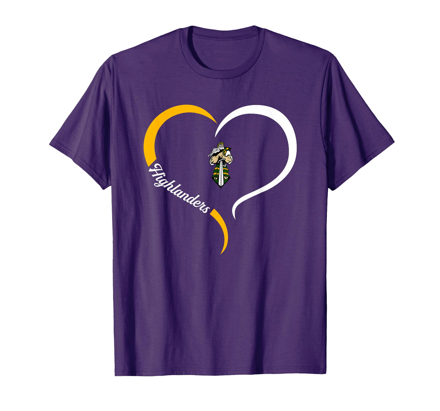 Floyd Central Highlanders Logo Half Heart Slogan HS T-Shirt