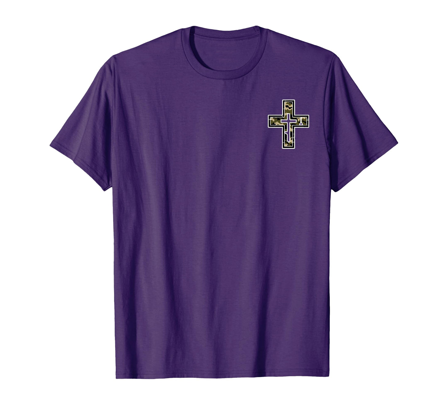 Hunting Fishing Cross Camo Faith Christian Fisherman Hunter T-Shirt
