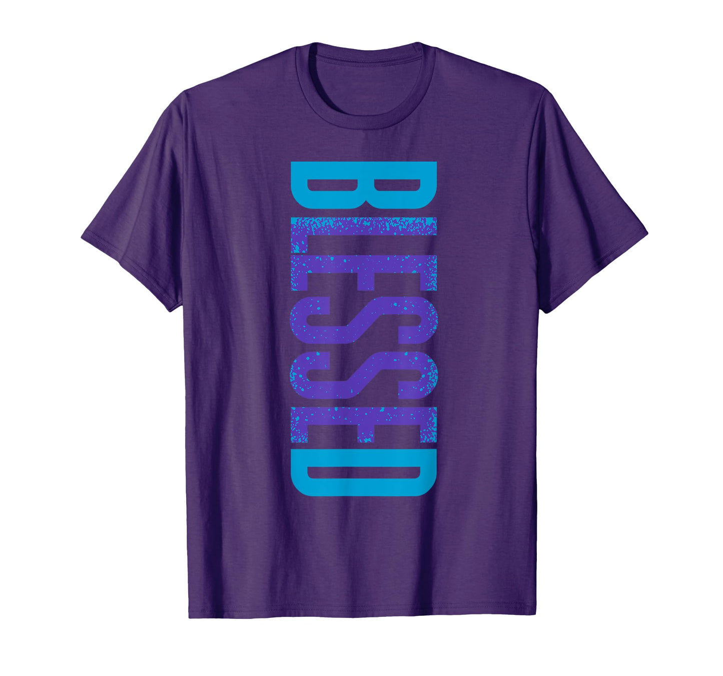 Blessed Streetwear Tee Purple Color Aqua Matching Outfit T-Shirt