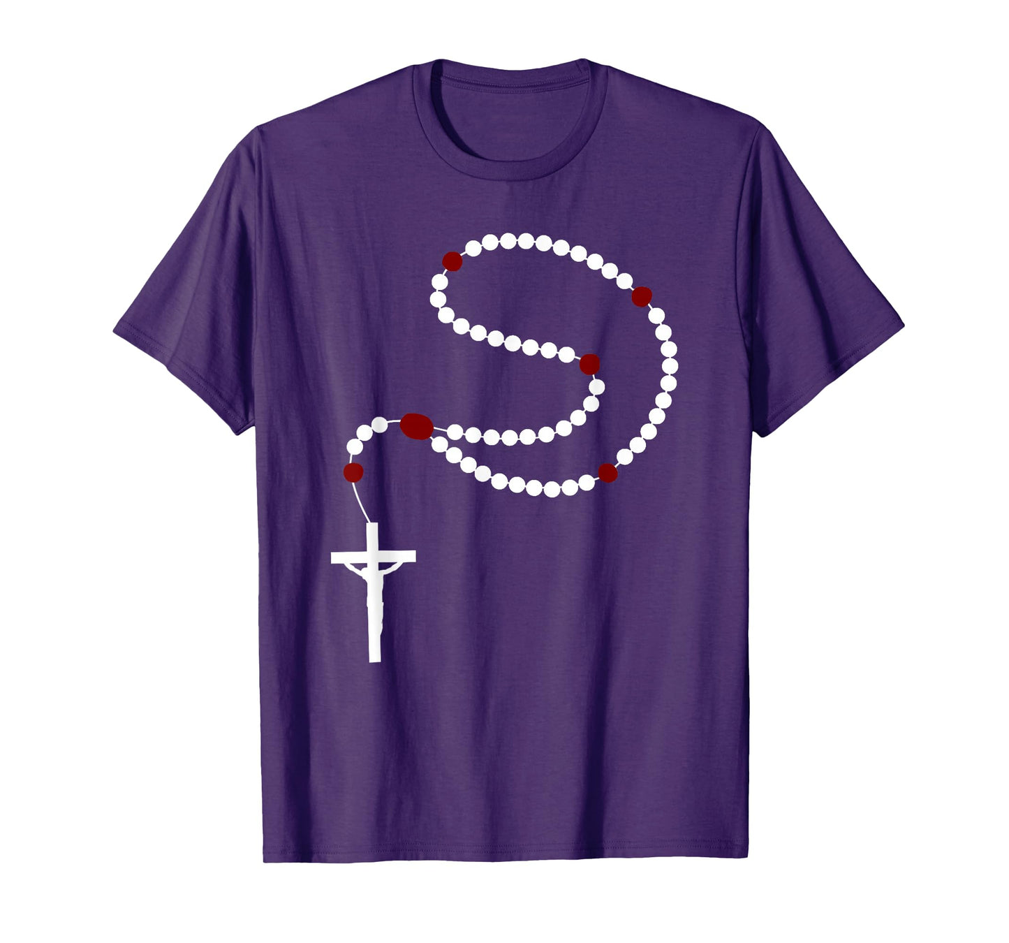 Catholic Rosary Beads Crucifix Christian Faith T-Shirt