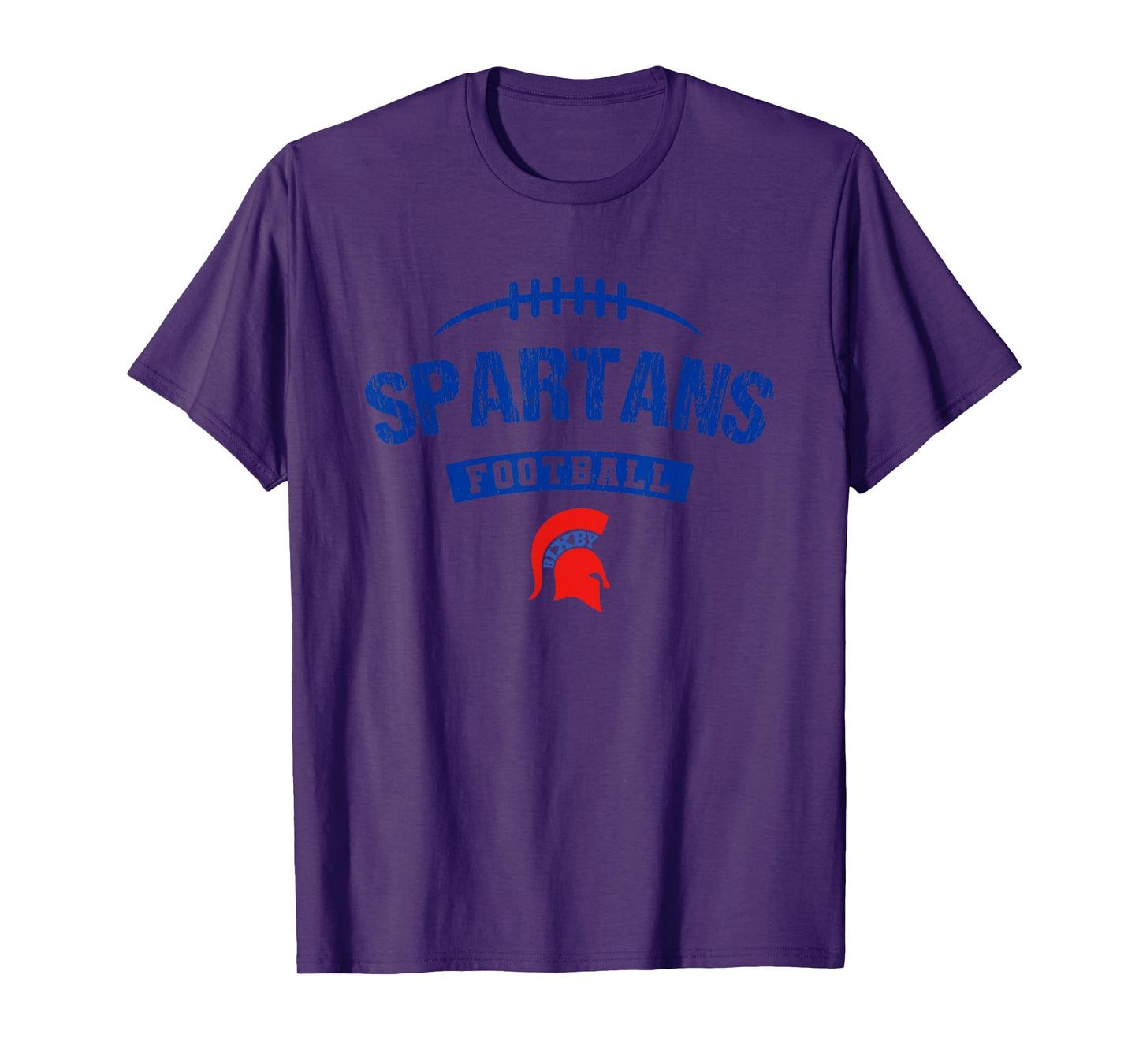 Bixby Spartans Logo Football Distressed HS T-Shirt