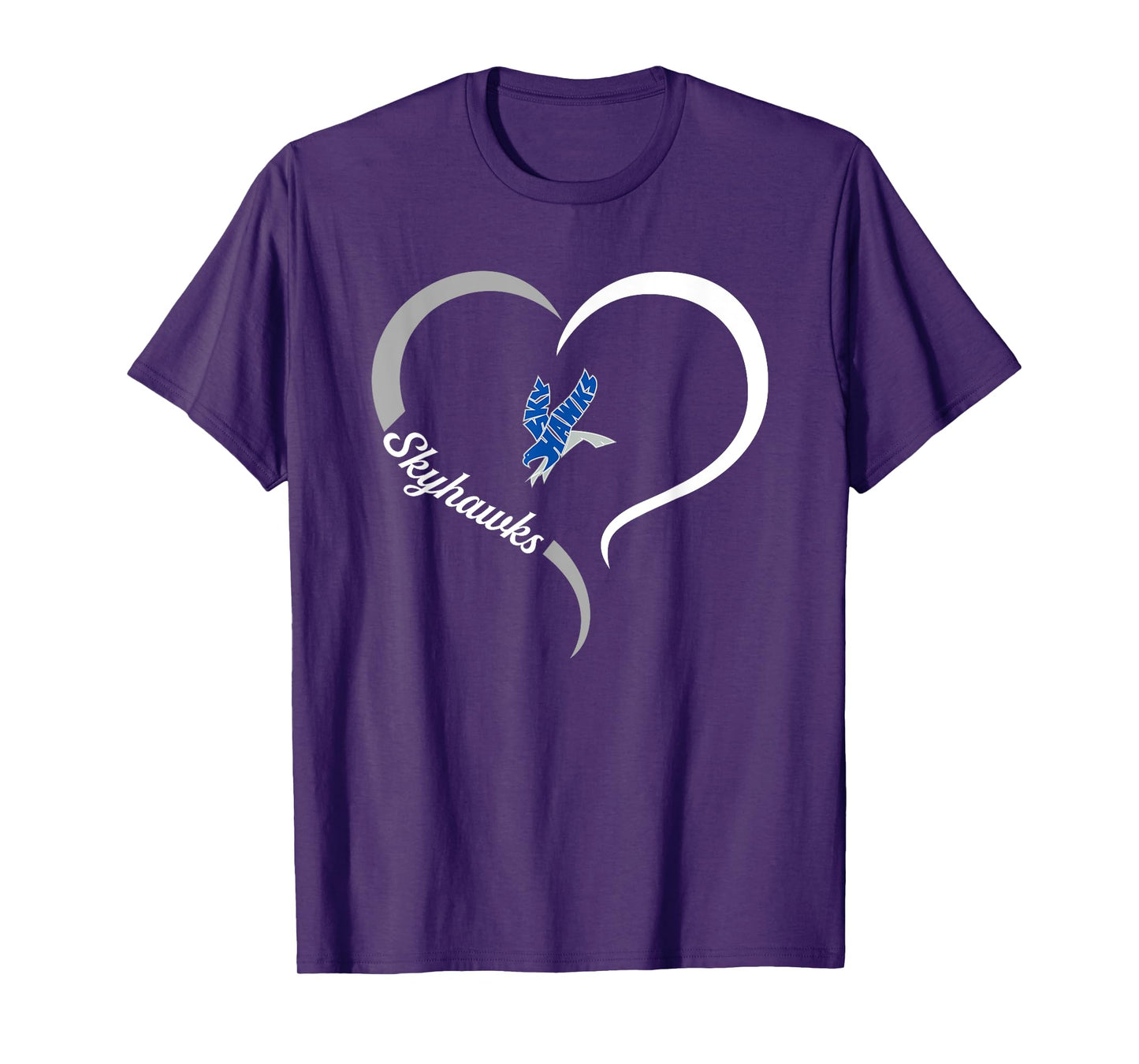 Deer Valley Skyhawks Logo Half Heart Slogan HS T-Shirt